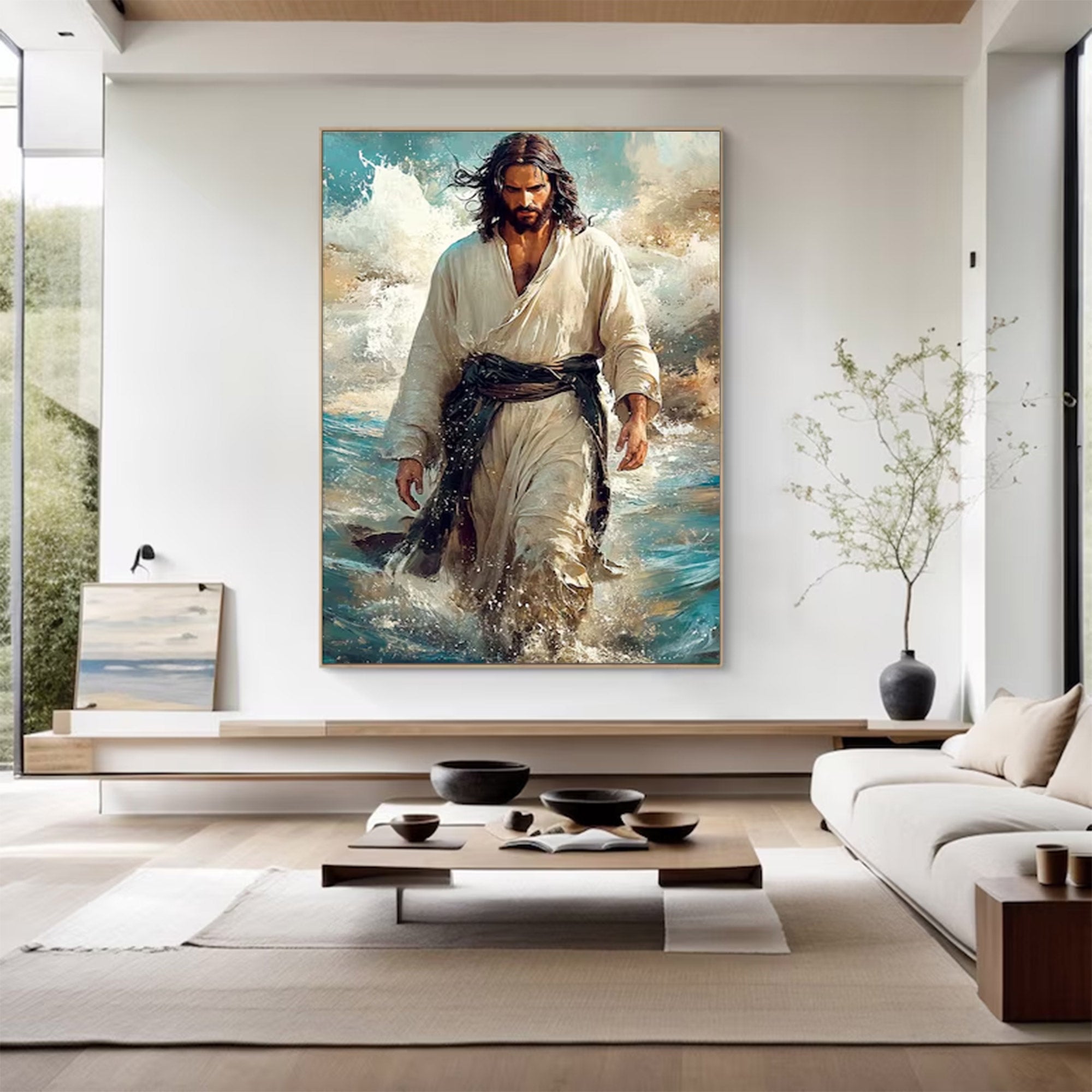 Large Spiritual Jesus Christ Art | ArtvistaGallery  #WGA 004