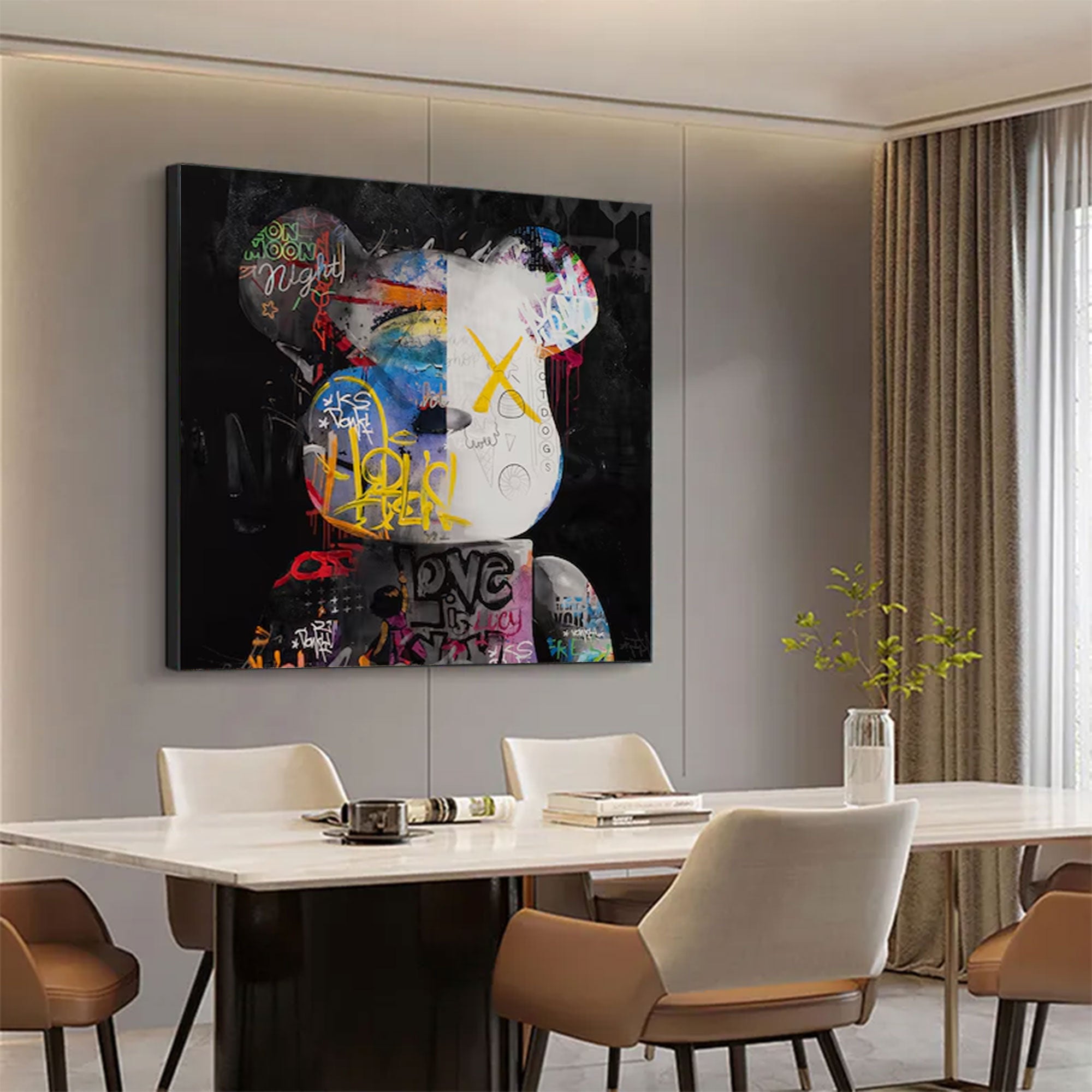 Large Modern KAWS Abstract Art | ArtvistaGallery  #WGA 027