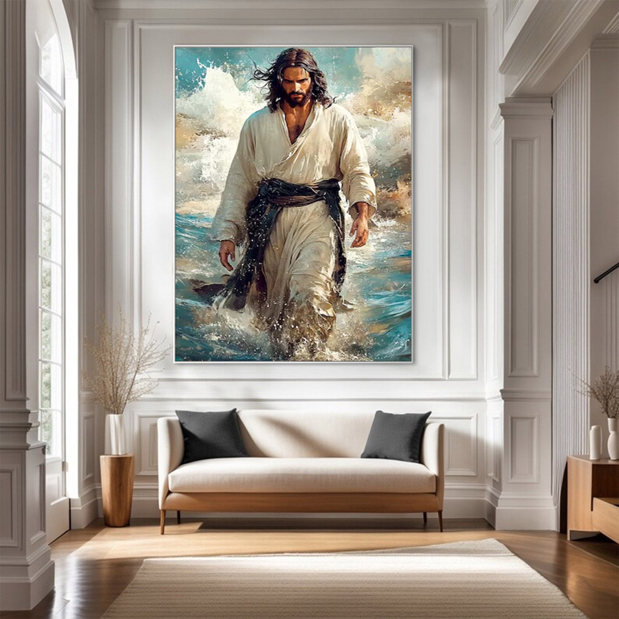 Large Spiritual Jesus Christ Art | ArtvistaGallery  #WGA 004