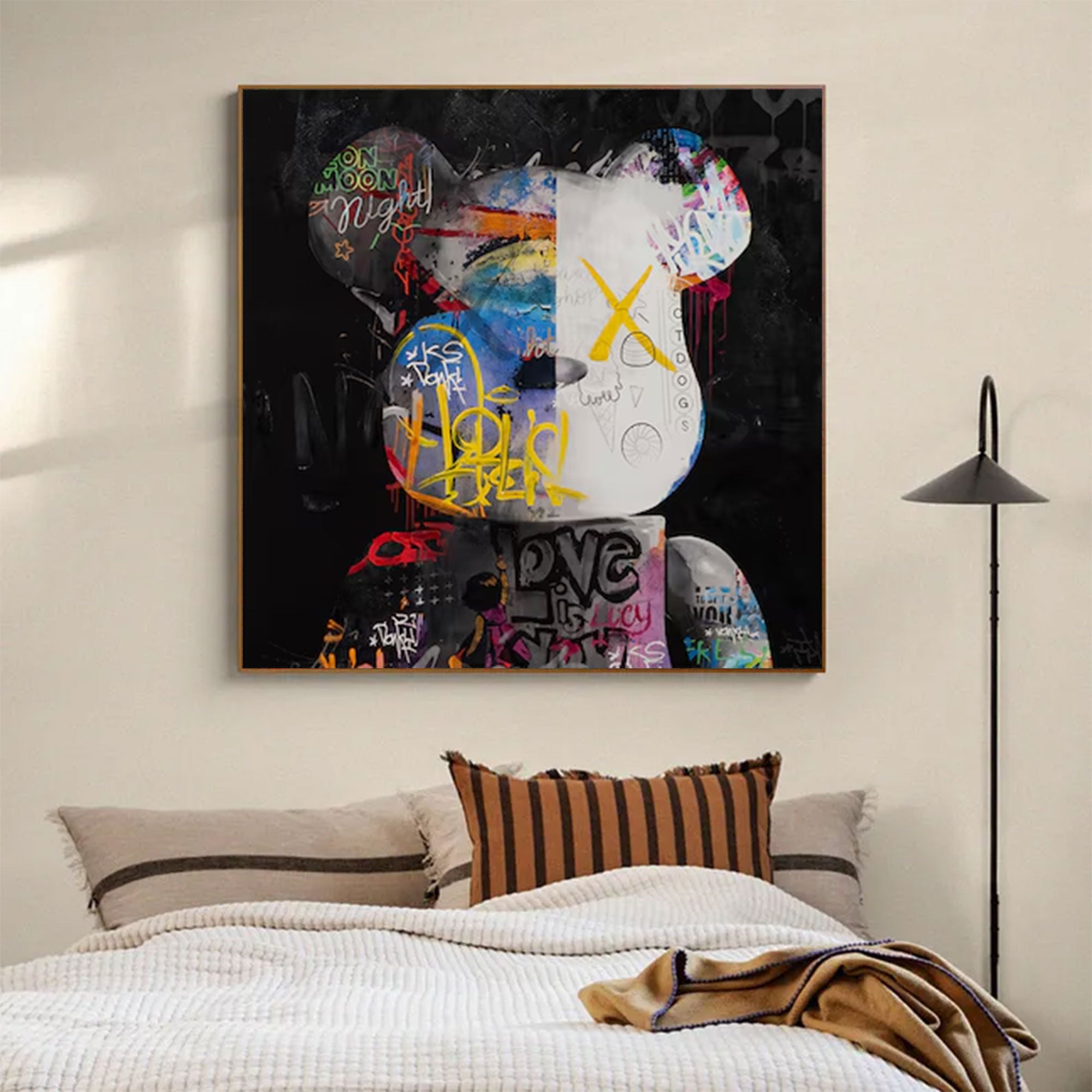 Large Modern KAWS Abstract Art | ArtvistaGallery  #WGA 027