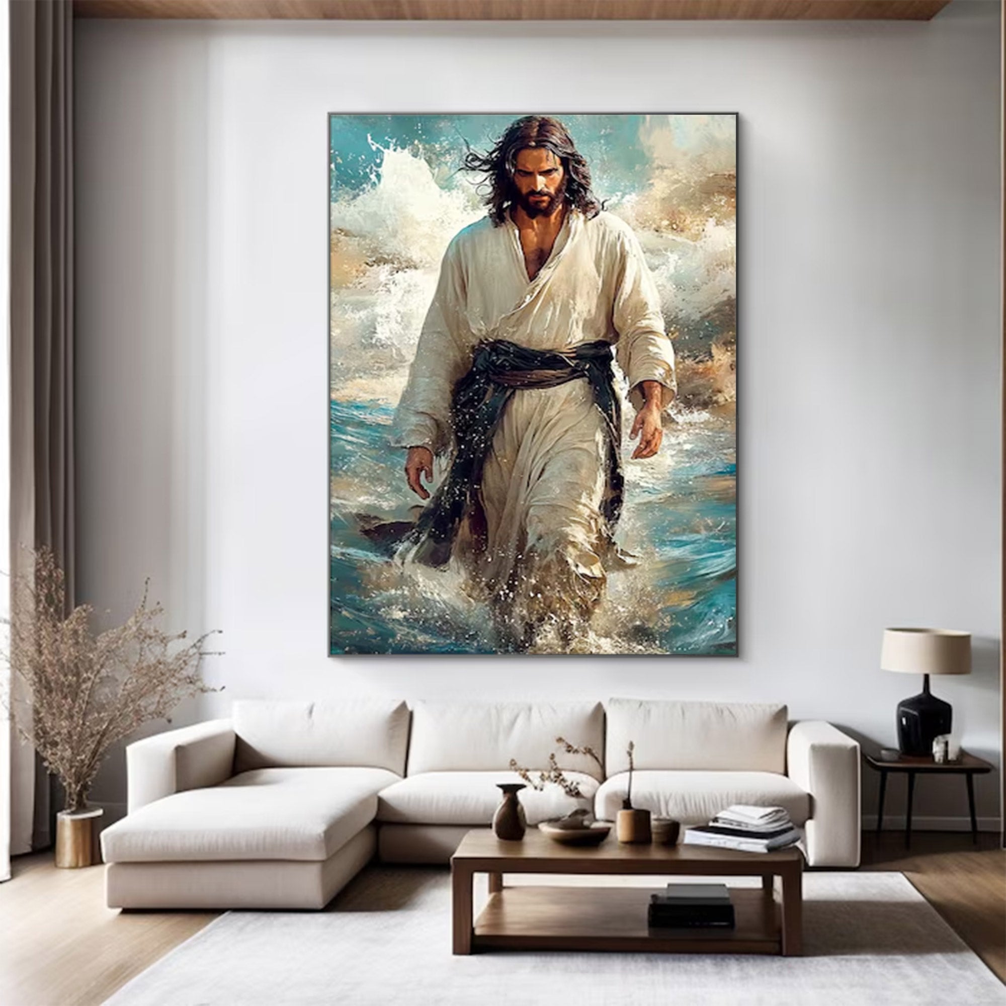 Large Spiritual Jesus Christ Art | ArtvistaGallery  #WGA 004