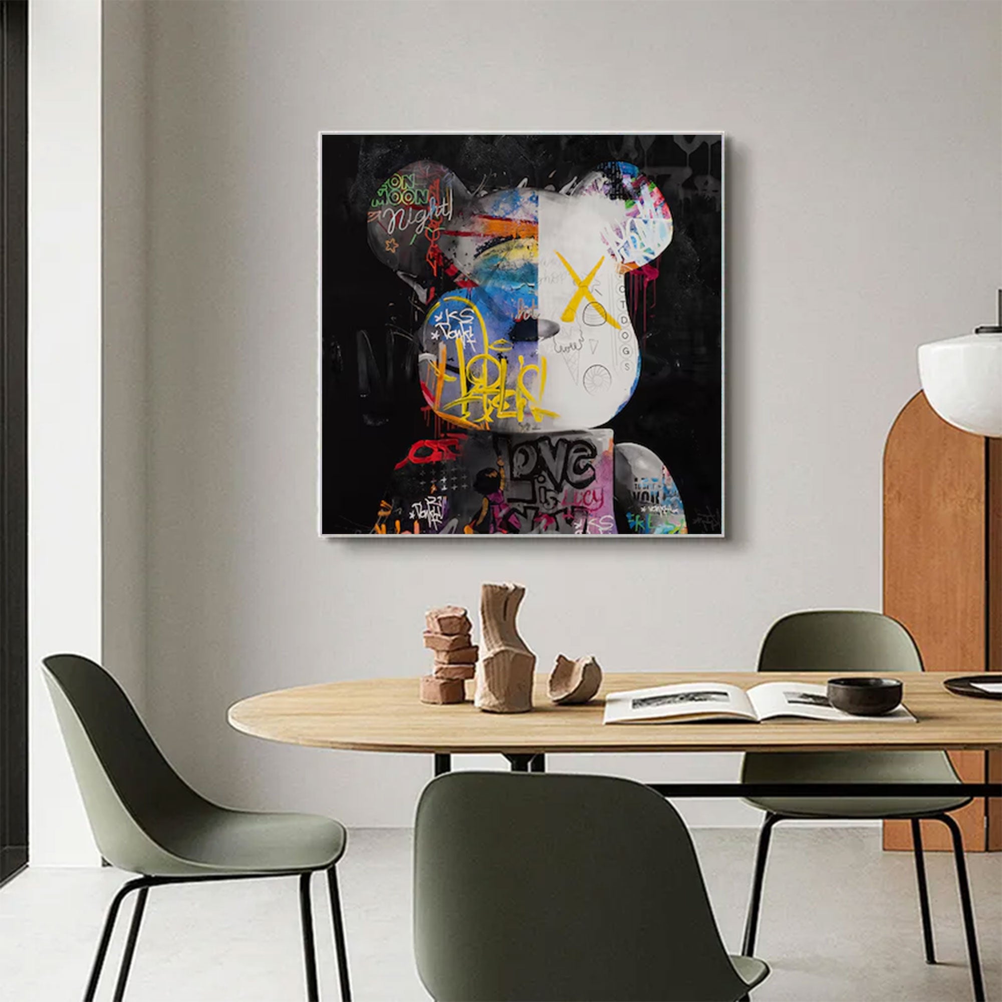 Large Modern KAWS Abstract Art | ArtvistaGallery  #WGA 027