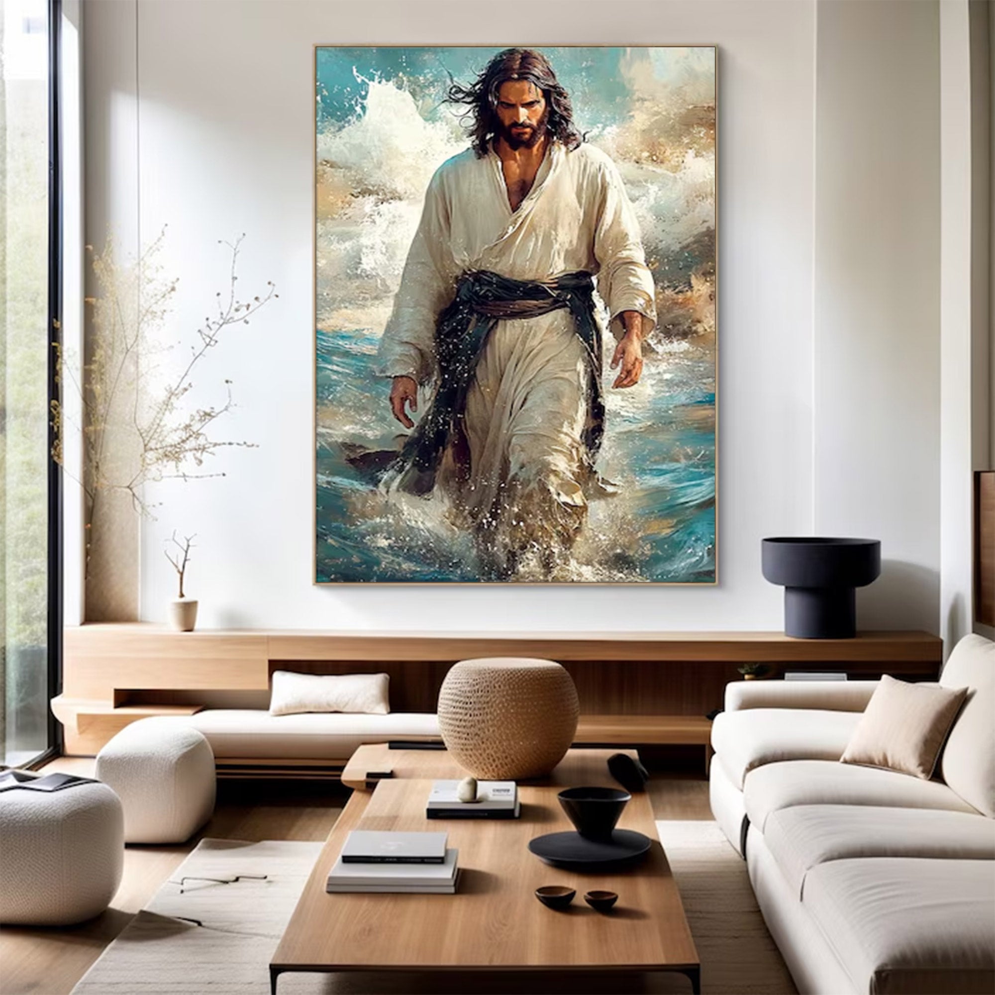 Large Spiritual Jesus Christ Art | ArtvistaGallery  #WGA 004