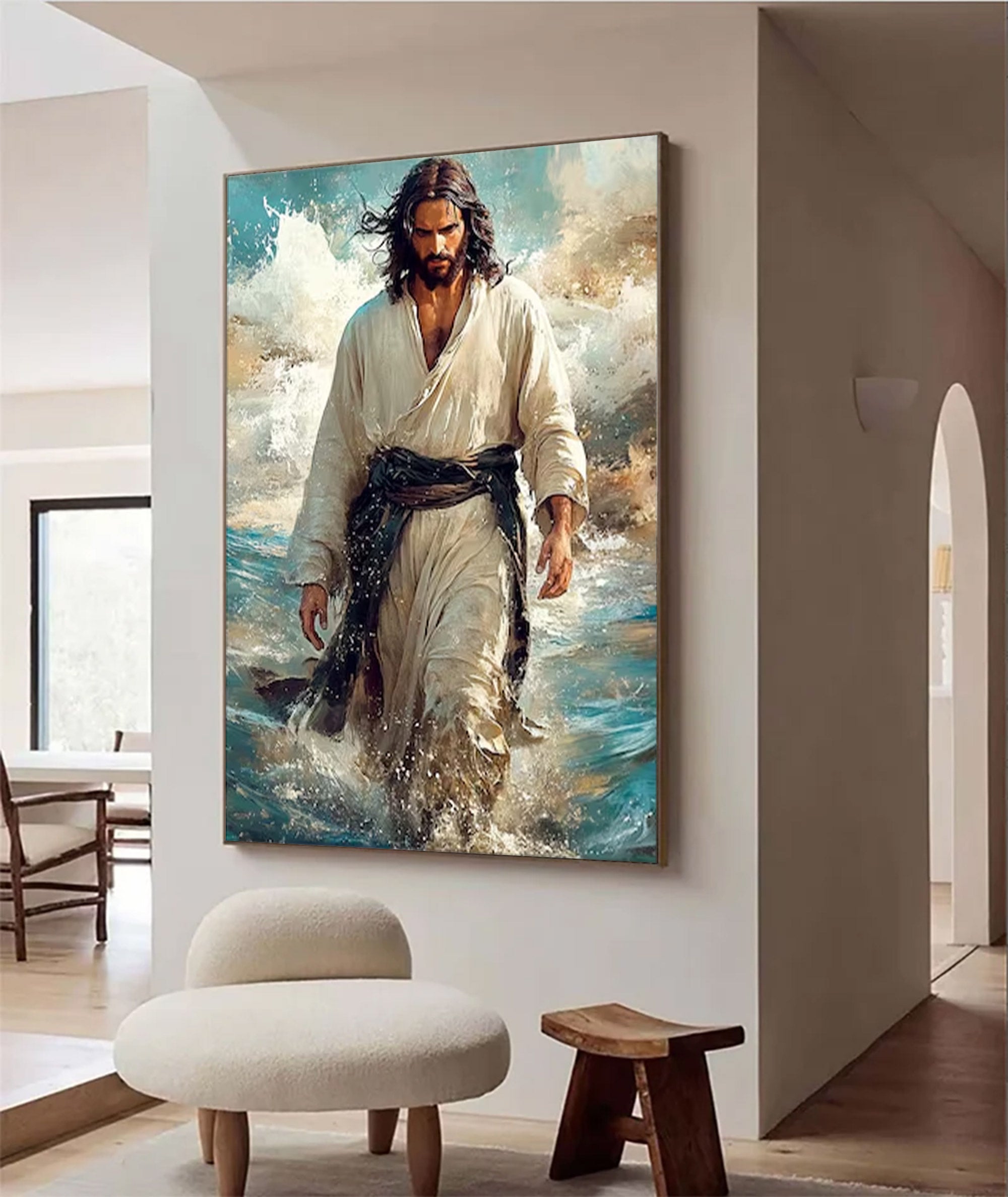 Large Spiritual Jesus Christ Art | ArtvistaGallery  #WGA 004
