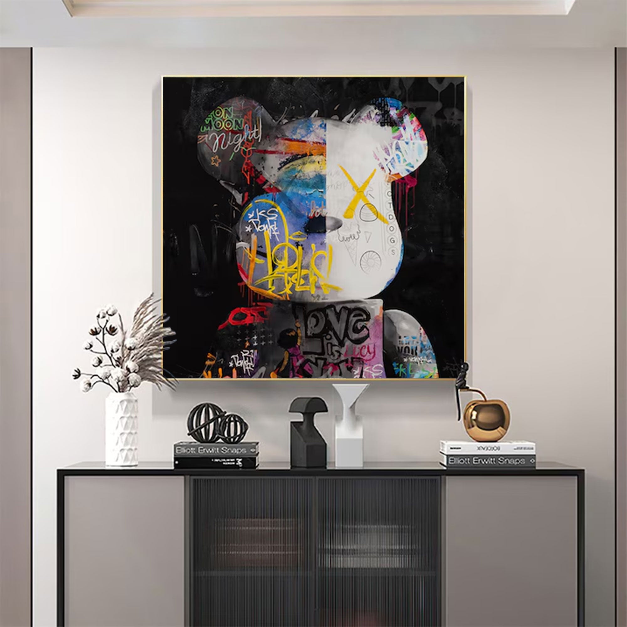 Large Modern KAWS Abstract Art | ArtvistaGallery  #WGA 027