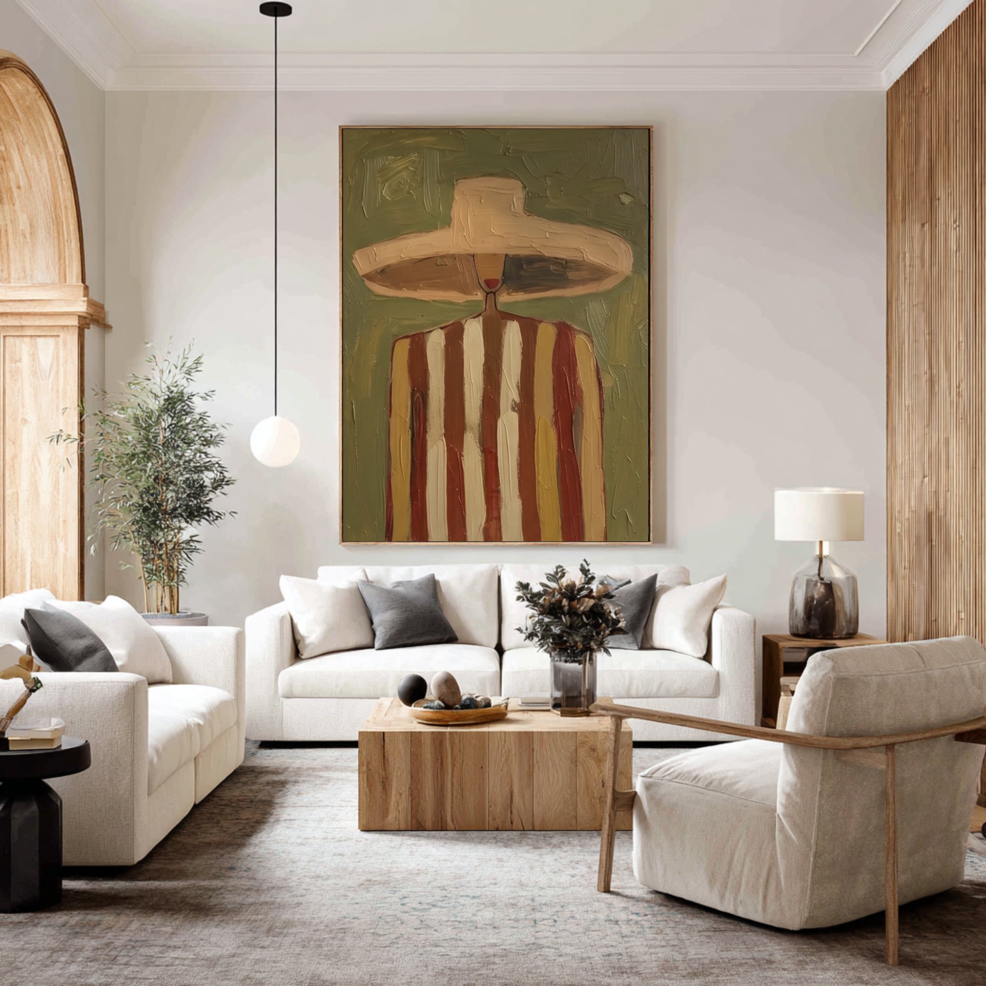 Large Abstract Fashion Portrait Painting Contemporary Figurative Wall Art
