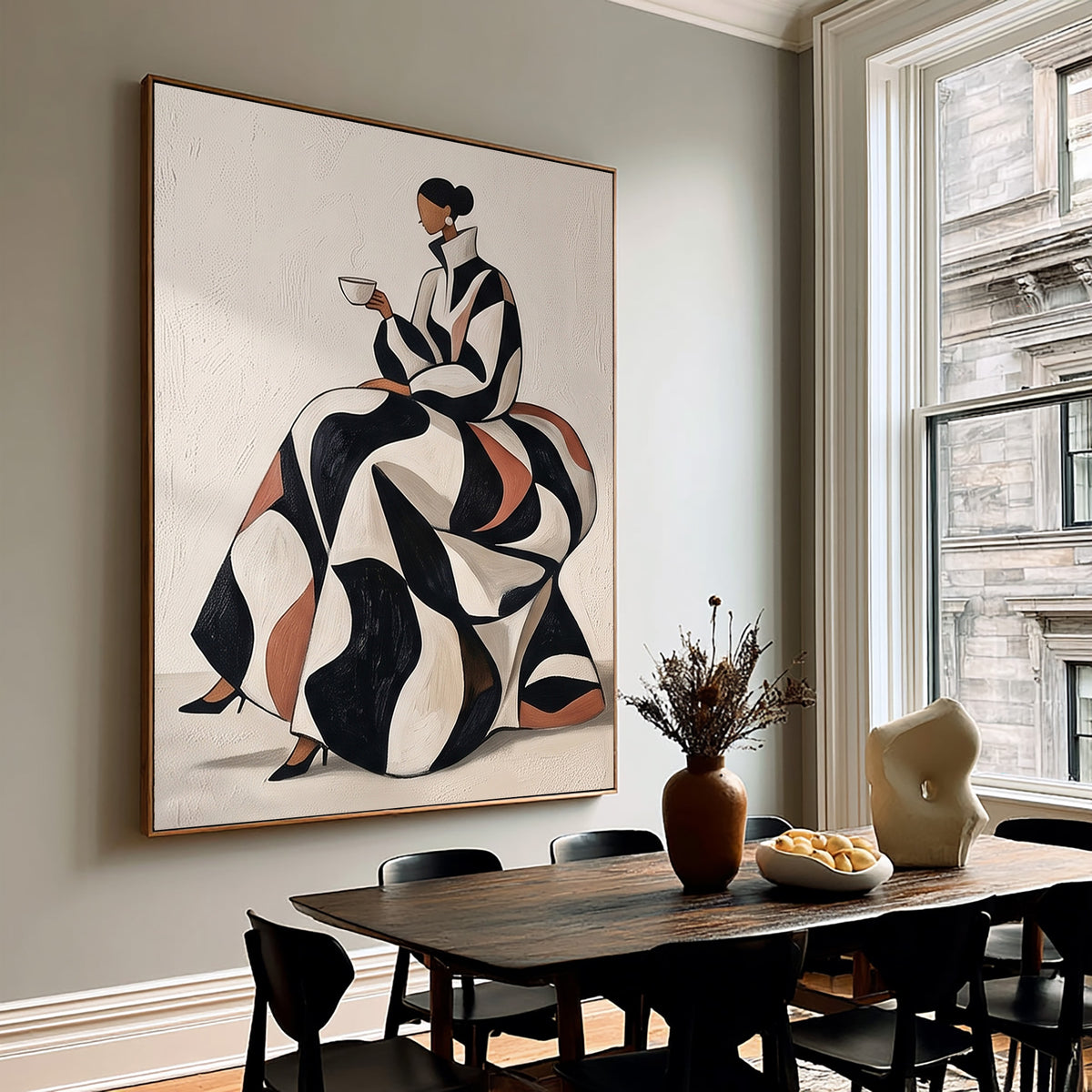 Contemporary Woman Figurative Painting Modern Wall Art