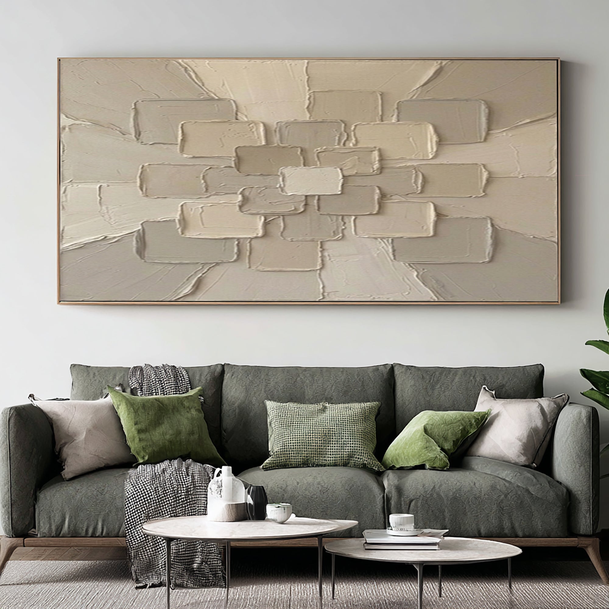 Large Textured Abstract Wall Art Hand Painted Neutral Canvas | ArtvistaGallery