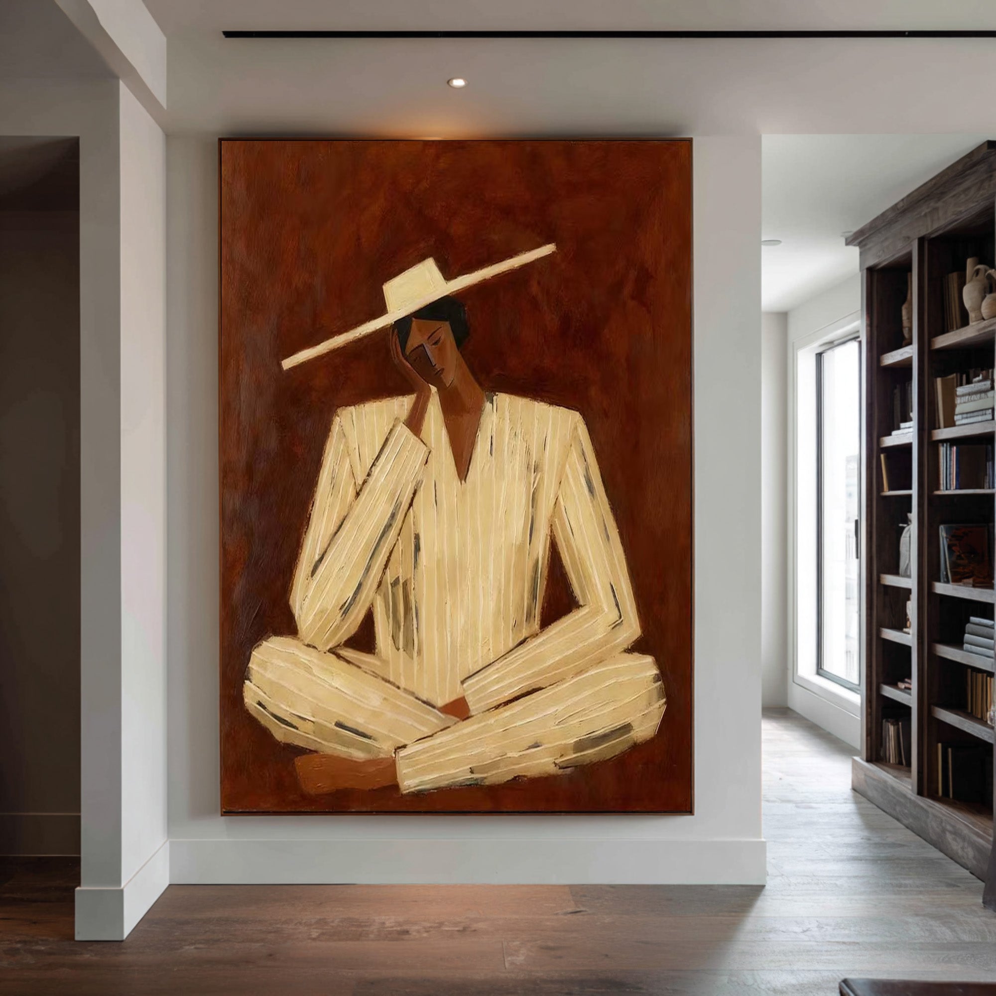 Large Contemporary Figurative Wall Art Modern Portrait Canvas Painting  
