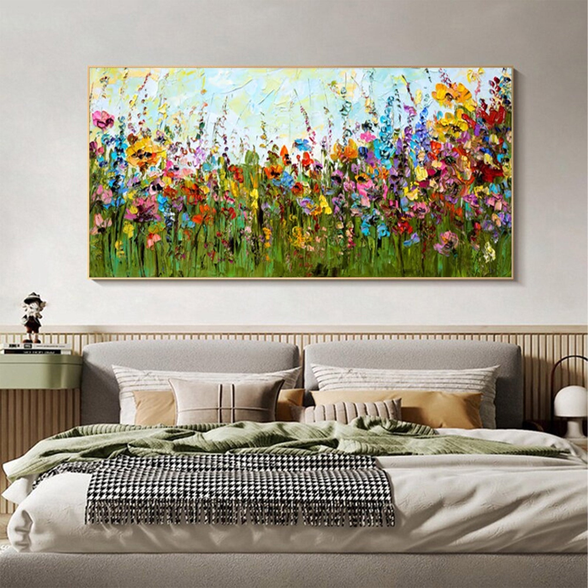 Large Abstract Navy Blue & Gold Square | ArtvistaGallery  #WGA 040