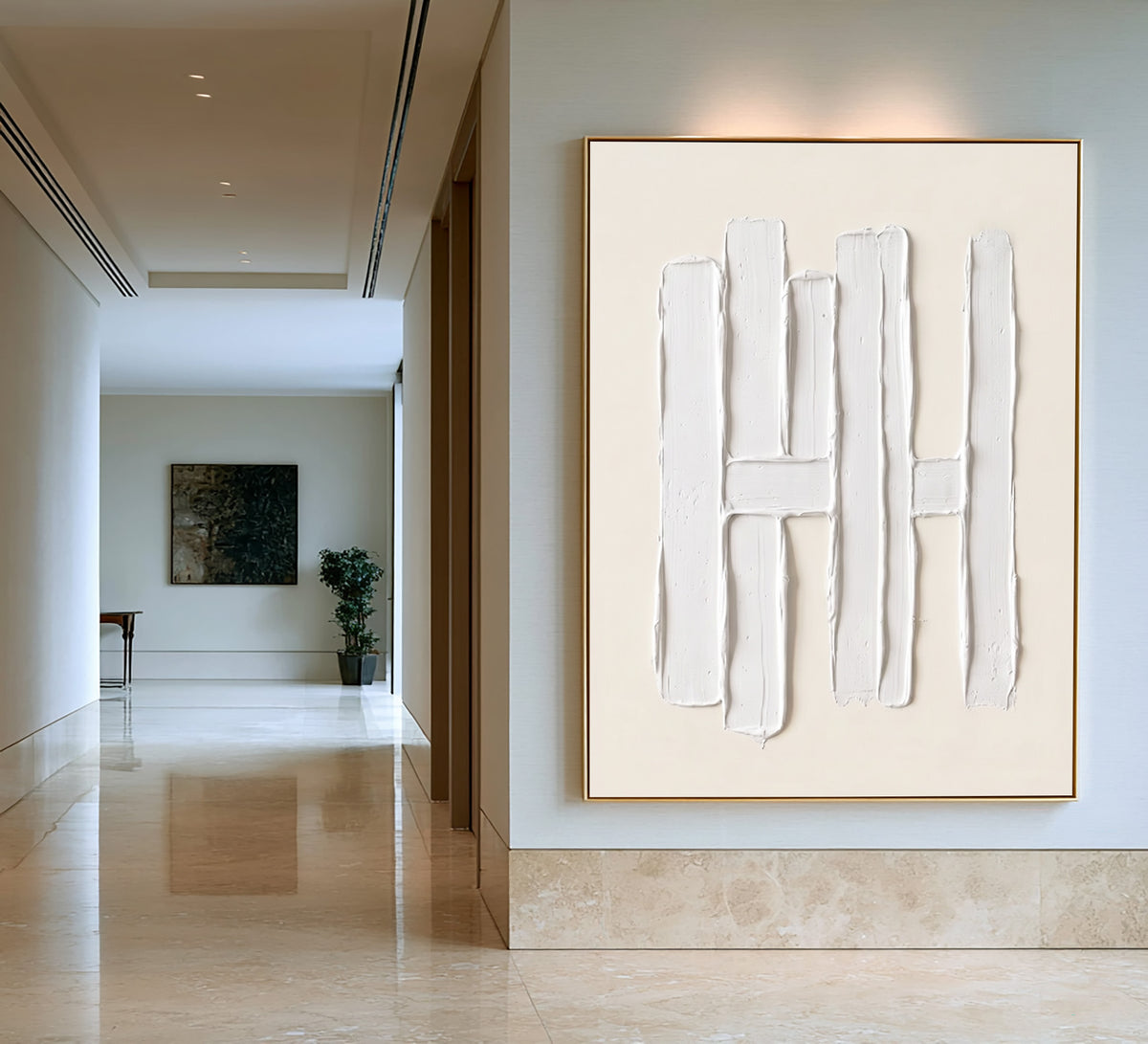 Portal Of Light And Form Large White Abstract Textured Wall Art Sculptural Relief Modern Architectural Artwork