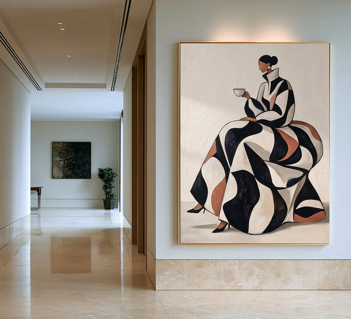 Contemporary Woman Figurative Painting Modern Wall Art