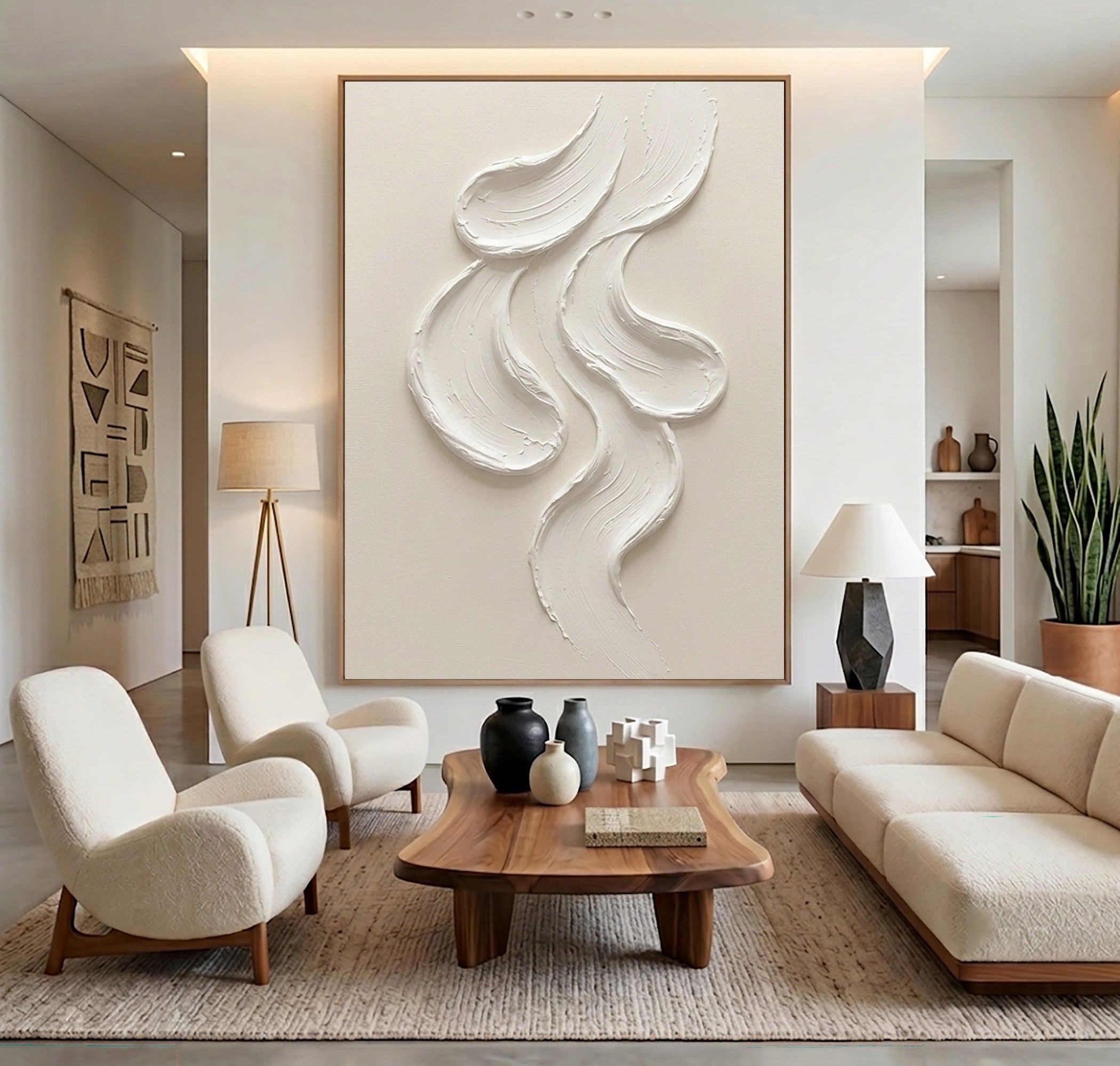 Large Modern Coastal Ocean Wall Art Textured Wave Oil Painting Seascape Cowboy Cowgirl Inspired Vintage Americana Artwork Contemporary Home Decor