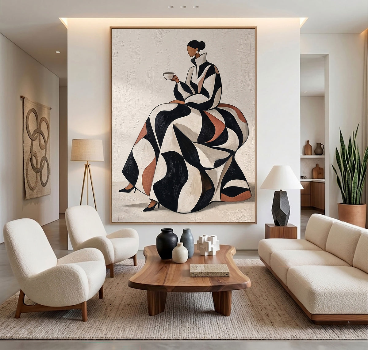 Contemporary Woman Figurative Painting Modern Wall Art