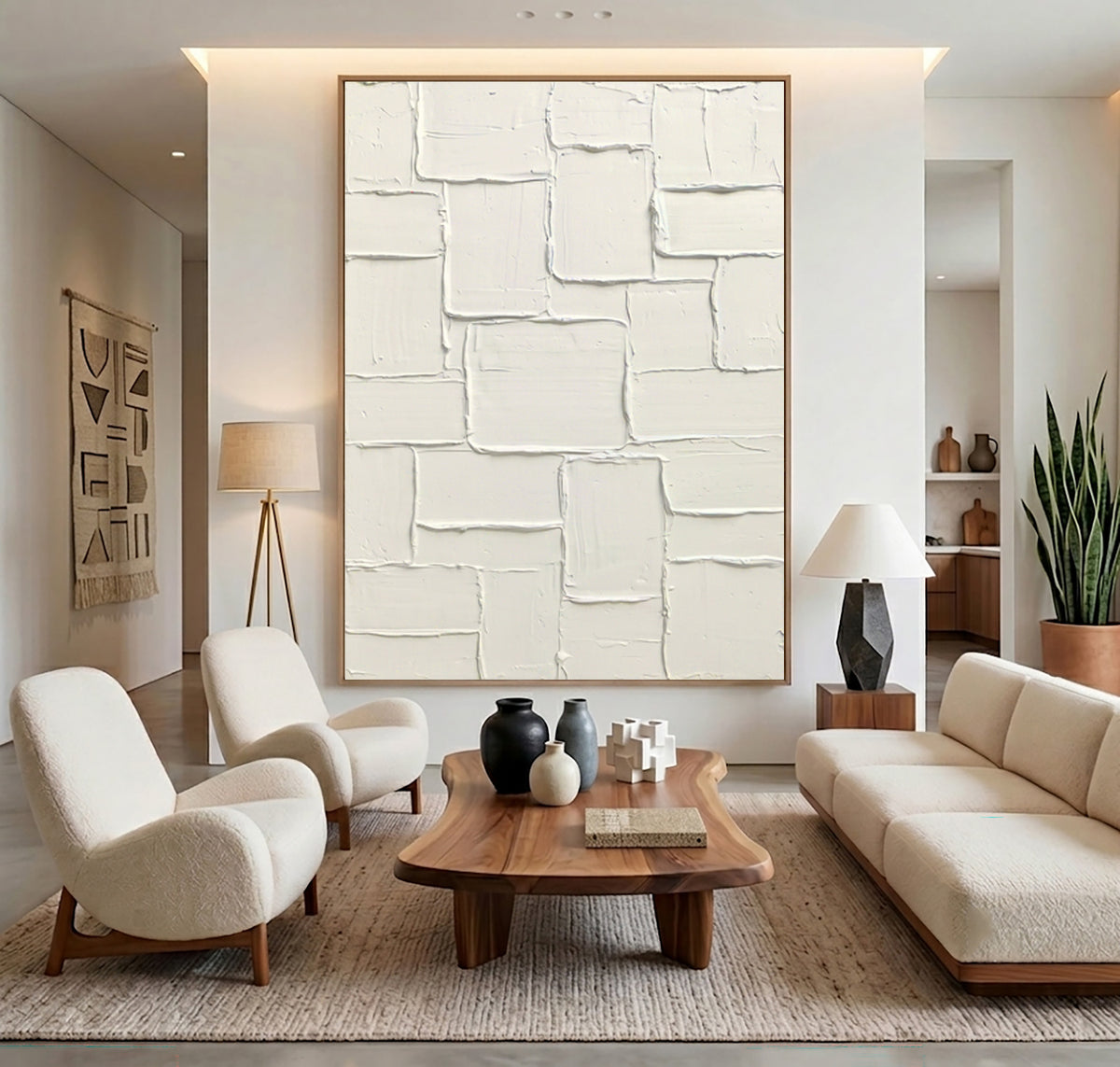 Fragments Of A White Wall Large Textured Abstract Art White Relief Painting Modern Minimalist Interior Decor