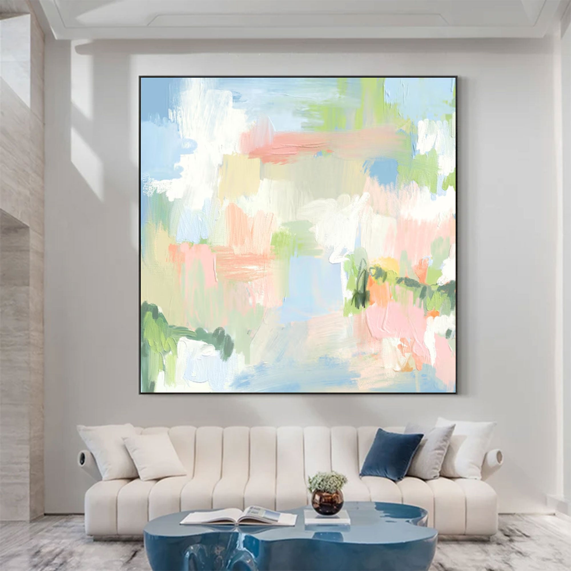 Large Modern Textured Spring Art | ArtvistaGallery  #WGA 030