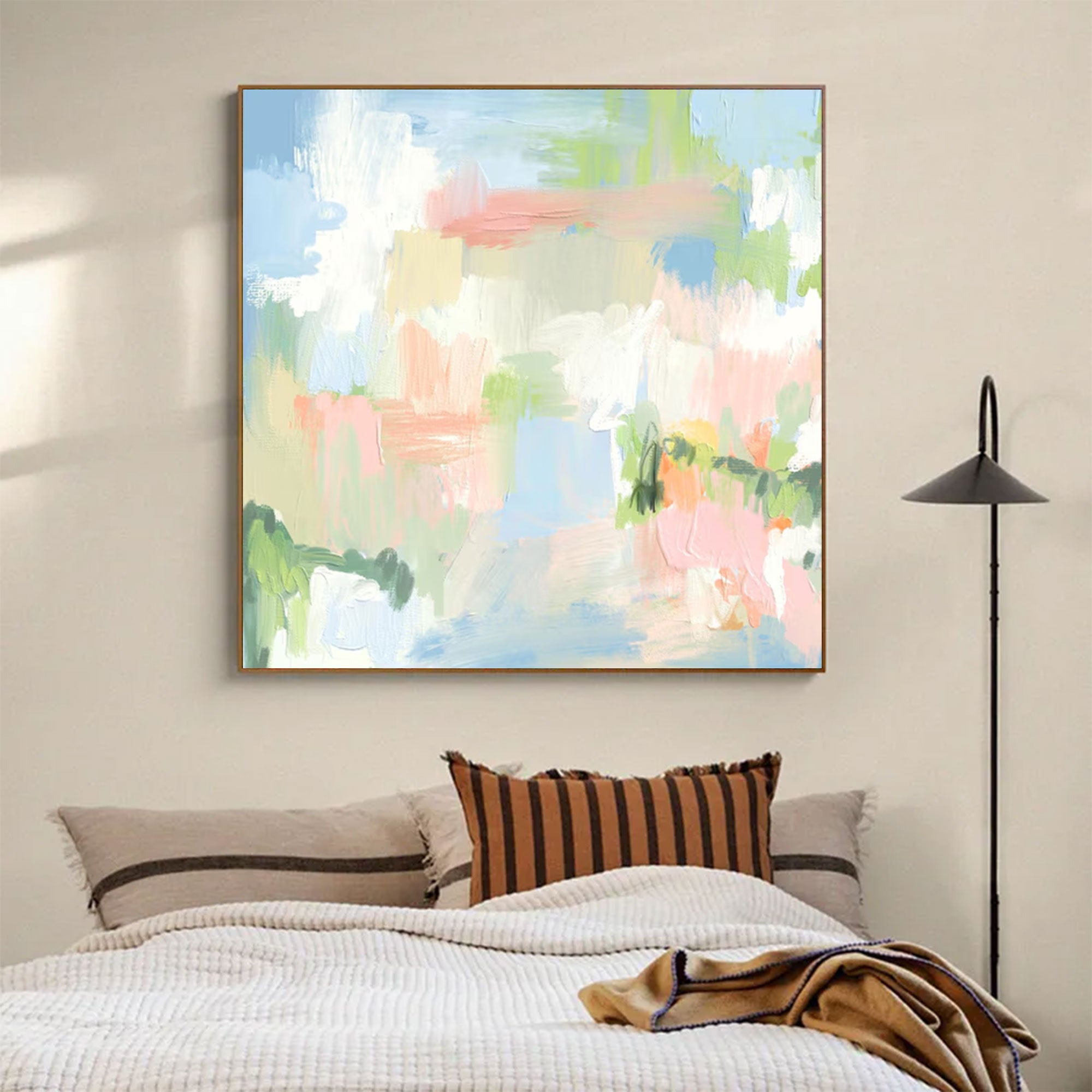 Large Modern Textured Spring Art | ArtvistaGallery  #WGA 030