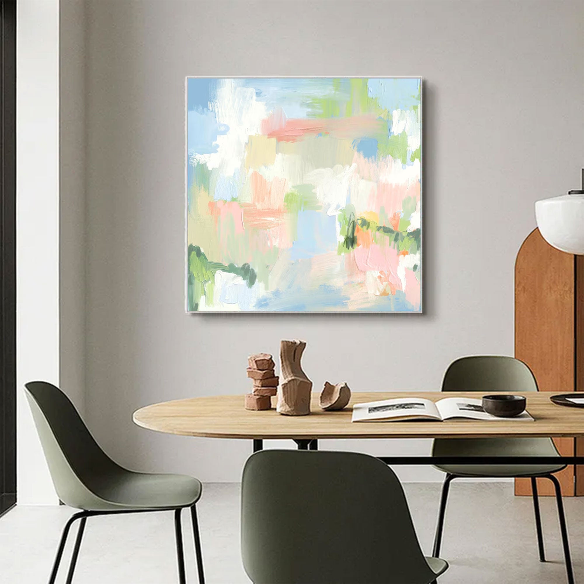 Large Modern Textured Spring Art | ArtvistaGallery  #WGA 030