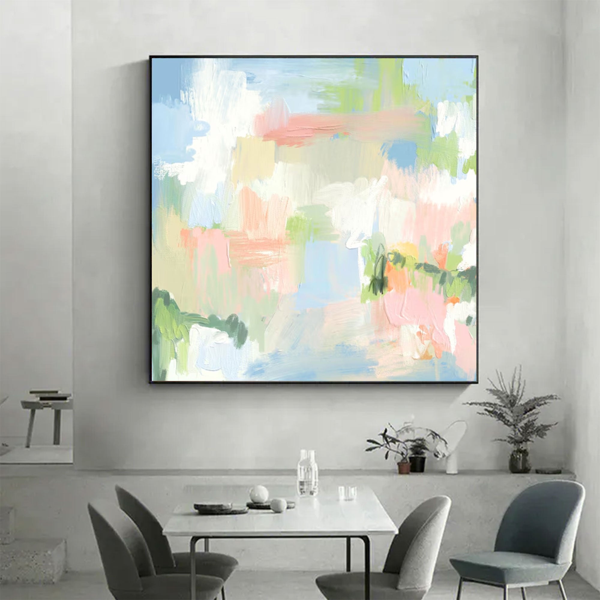 Large Modern Textured Spring Art | ArtvistaGallery  #WGA 030