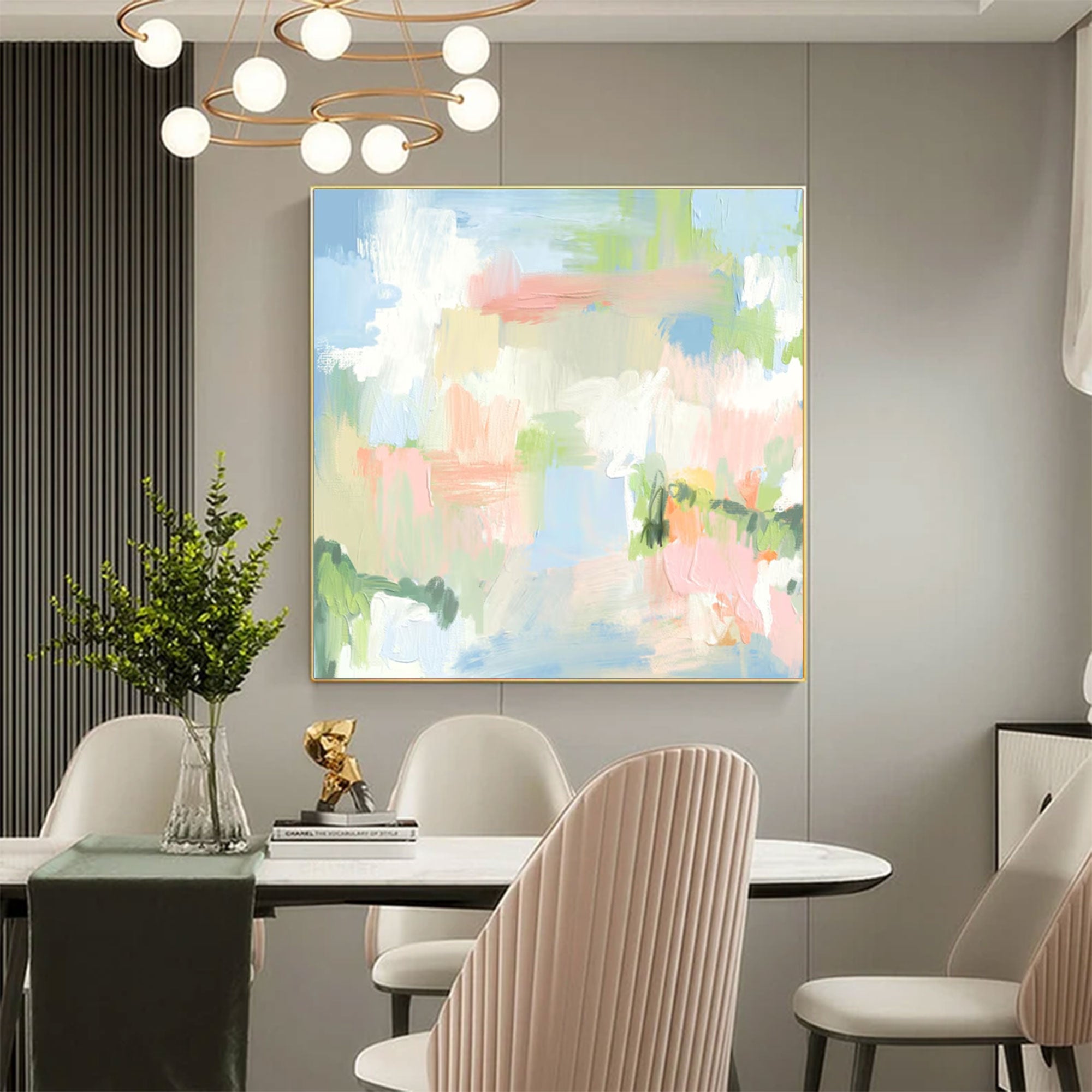 Large Modern Textured Spring Art | ArtvistaGallery  #WGA 030