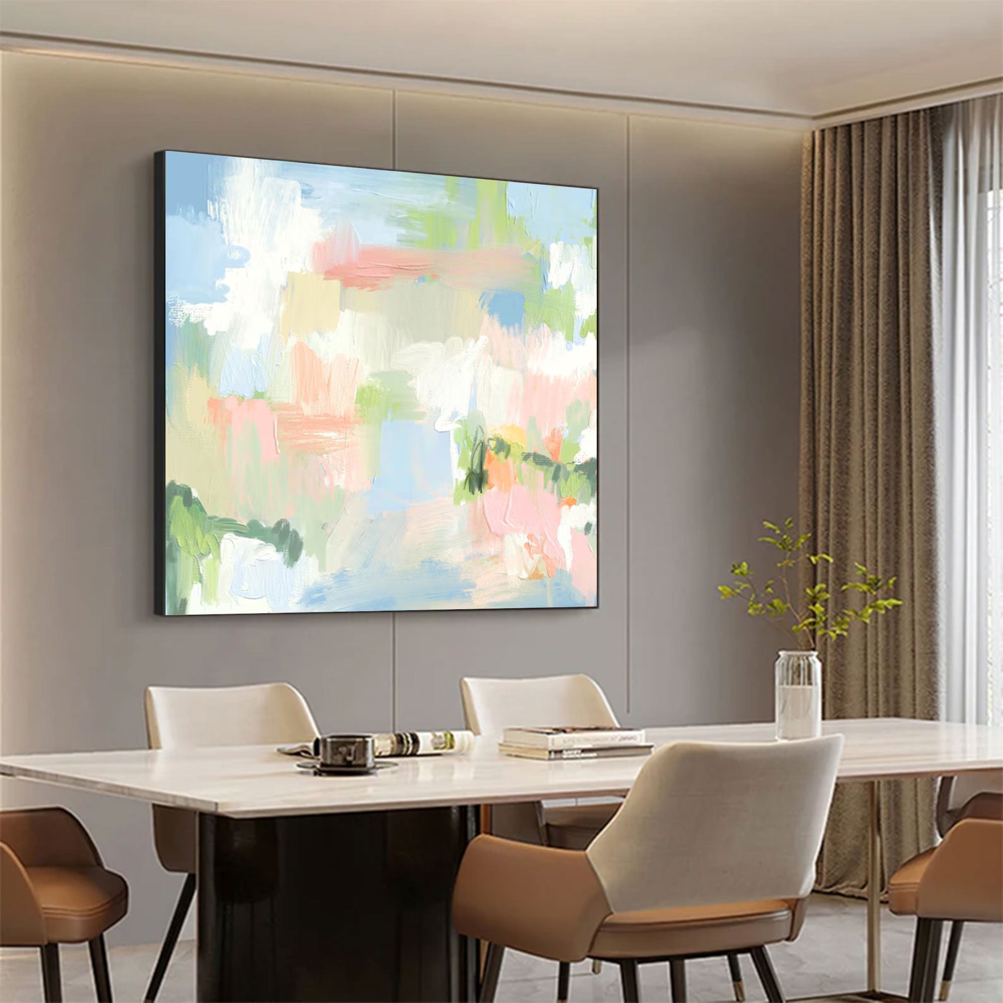 Large Modern Textured Spring Art | ArtvistaGallery  #WGA 030