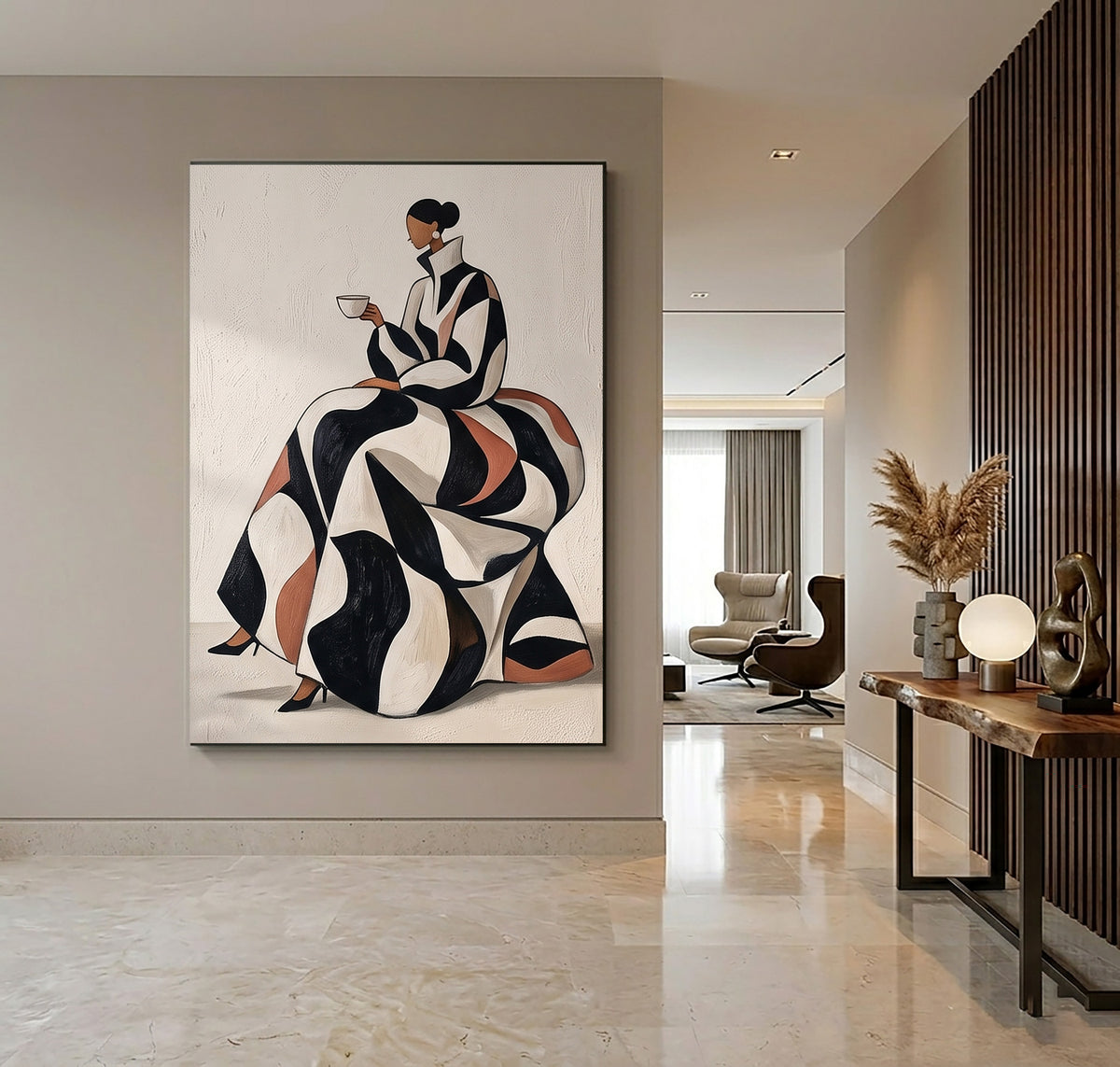 Contemporary Woman Figurative Painting Modern Wall Art