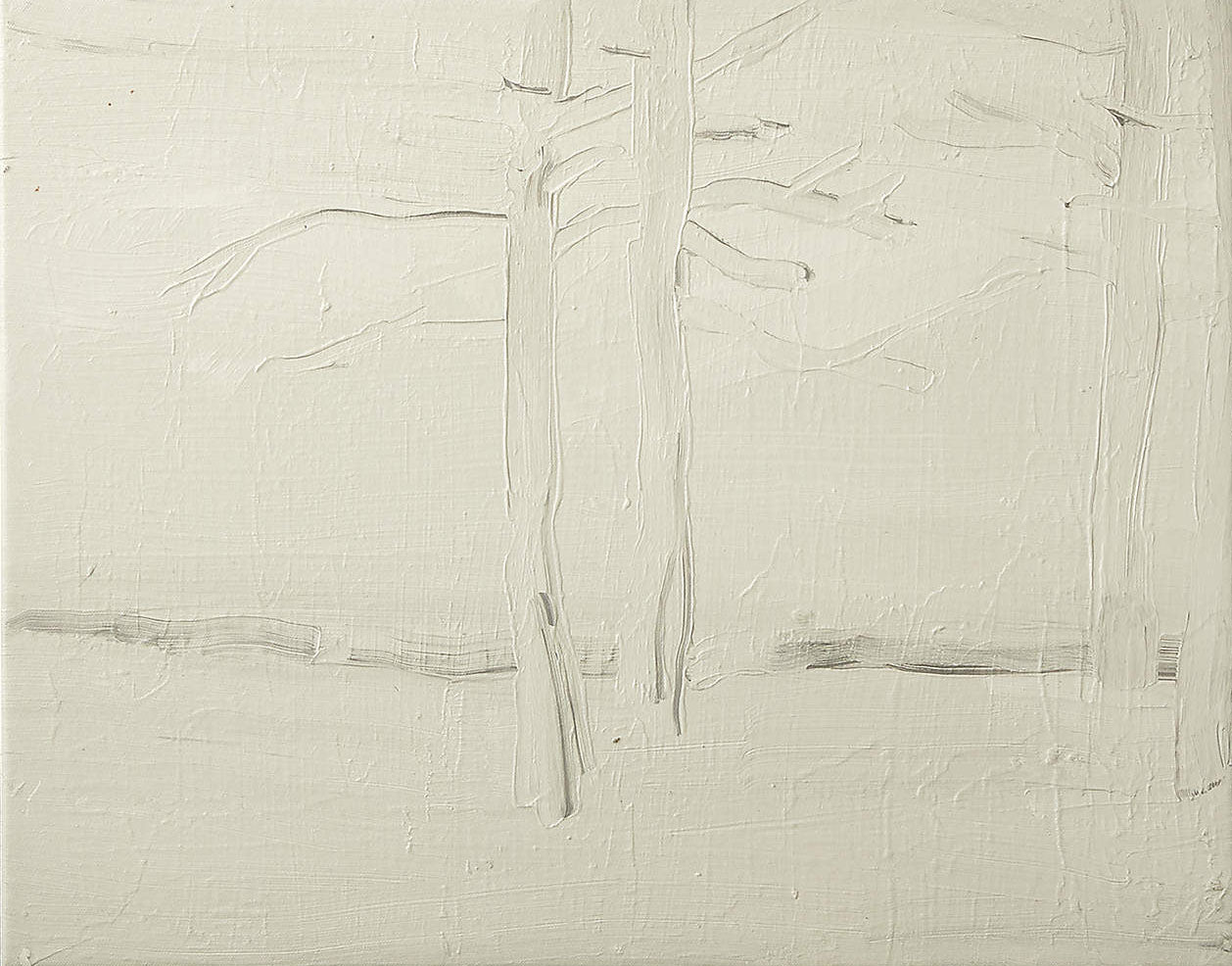 White Impasto with Textured Lines, Minimalist Wall Art #BGA 059