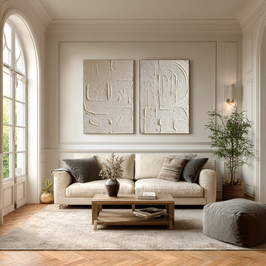 Modern Organic Abstract Wall Art Duo  #WG 012