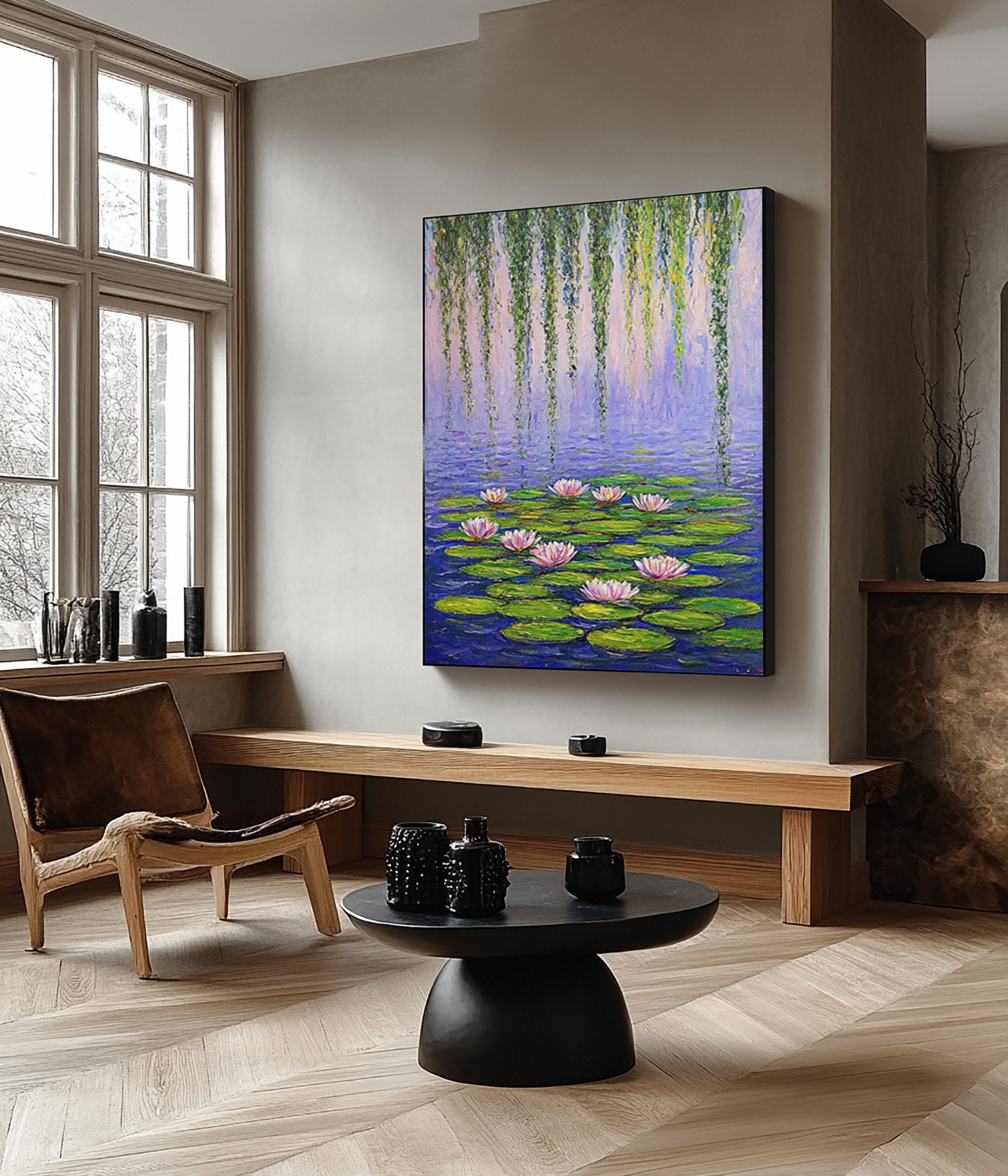 Impressionistic Artwork Evoking Monet's Water Garden #BGA 279