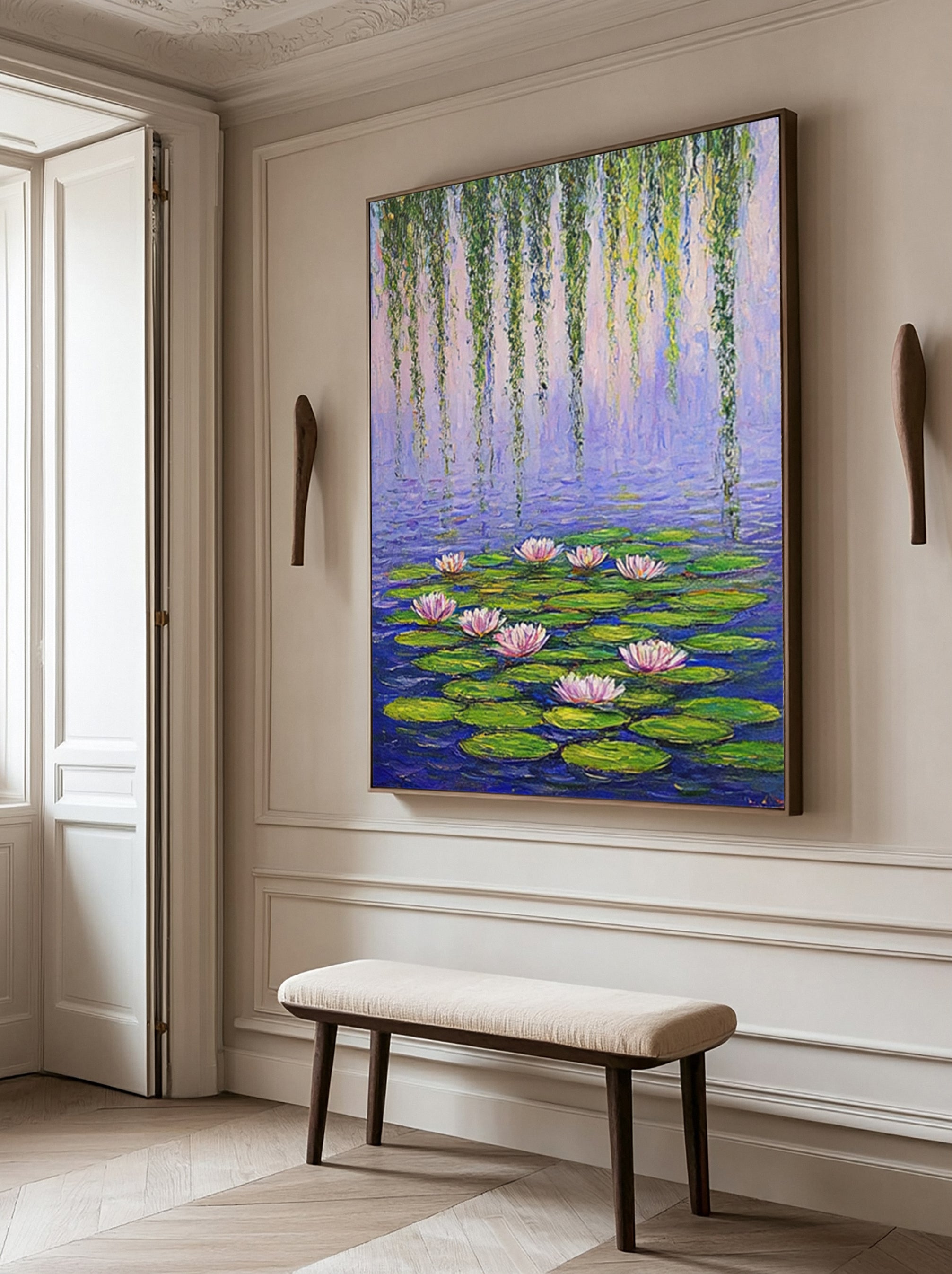 Impressionistic Artwork Evoking Monet's Water Garden #BGA 279