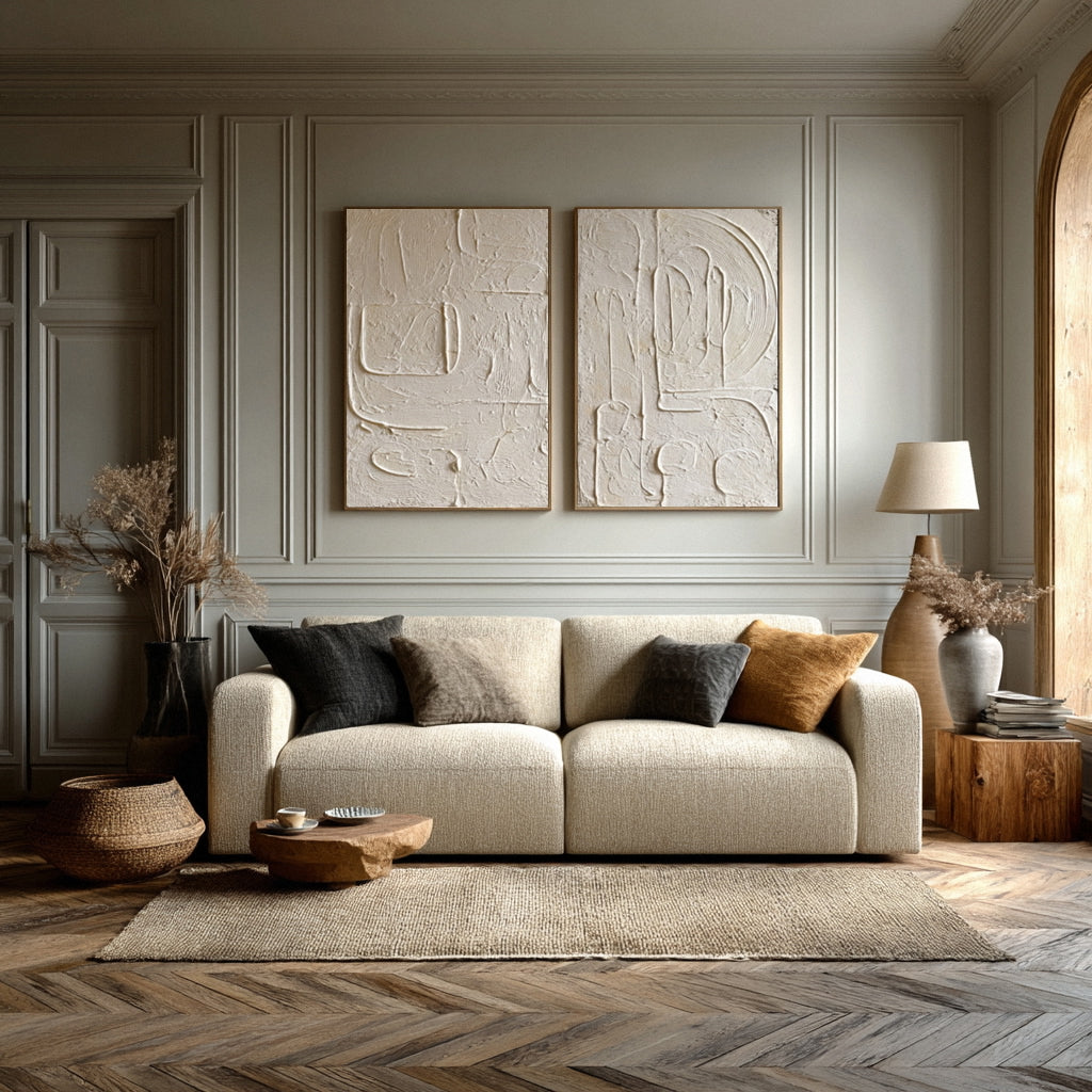 Modern Organic Abstract Wall Art Duo  #WG 012