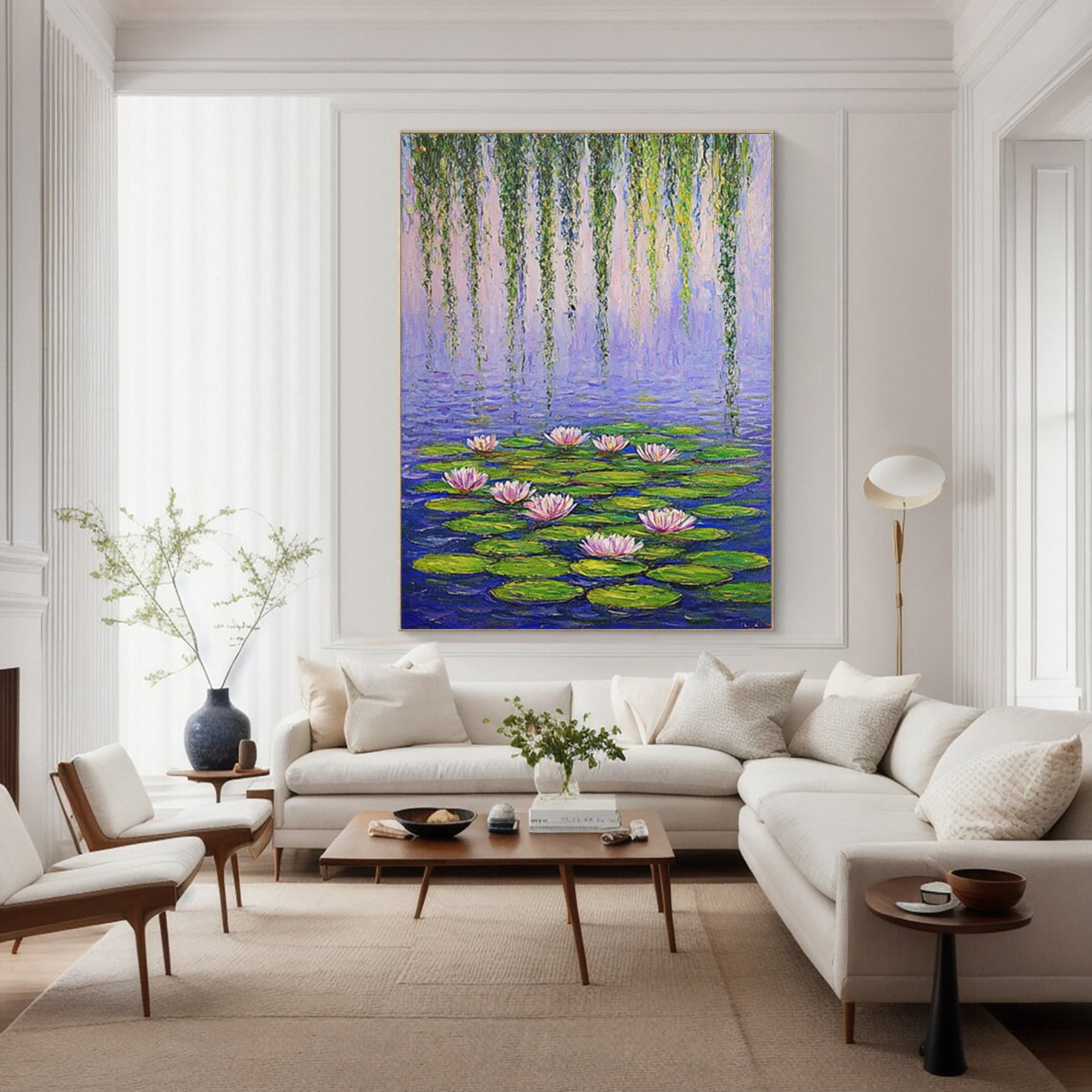 Impressionistic Artwork Evoking Monet's Water Garden #BGA 279
