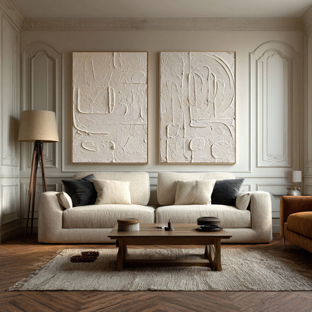 Modern Organic Abstract Wall Art Duo  #WG 012
