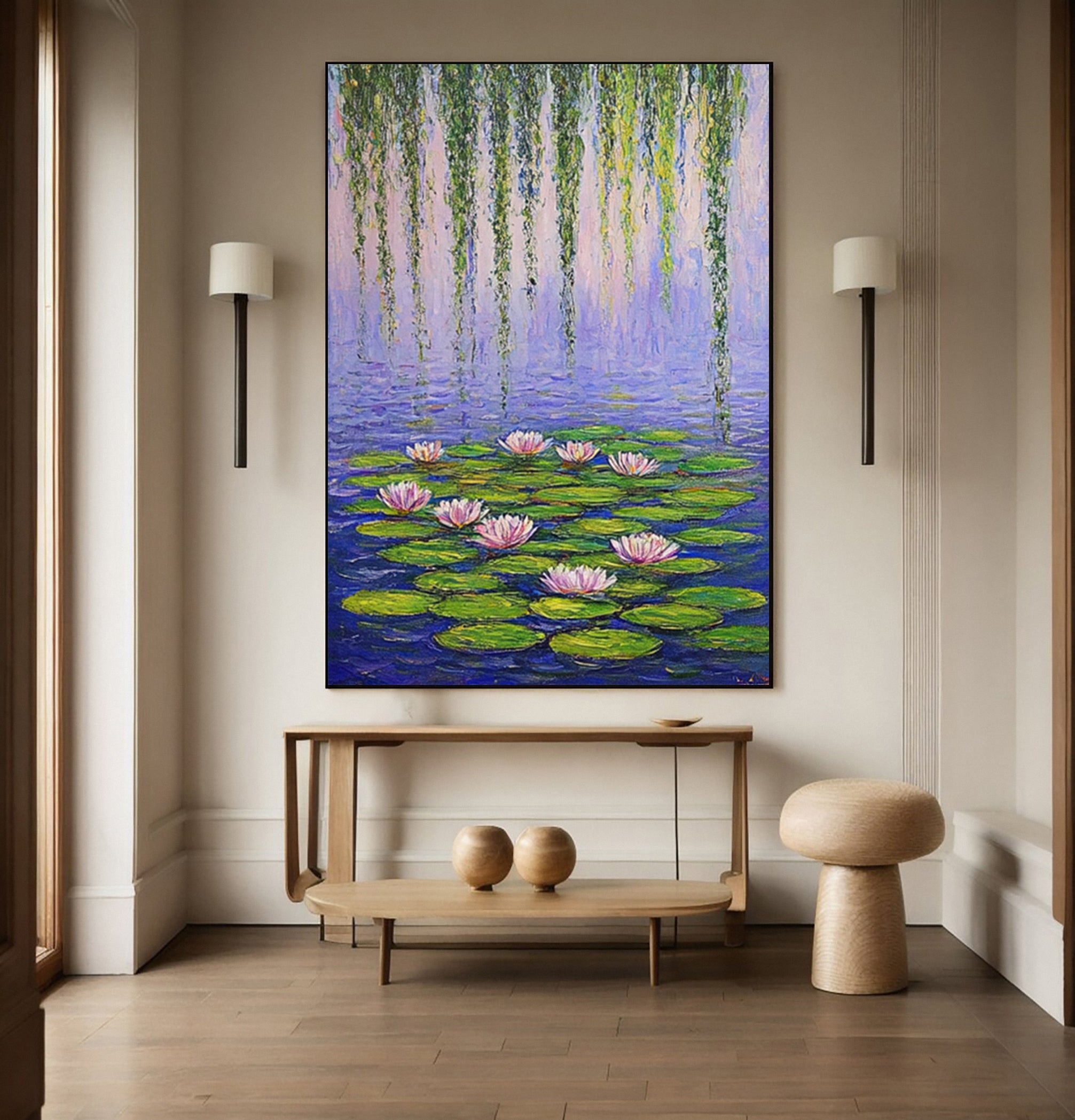 Impressionistic Artwork Evoking Monet's Water Garden #BGA 279