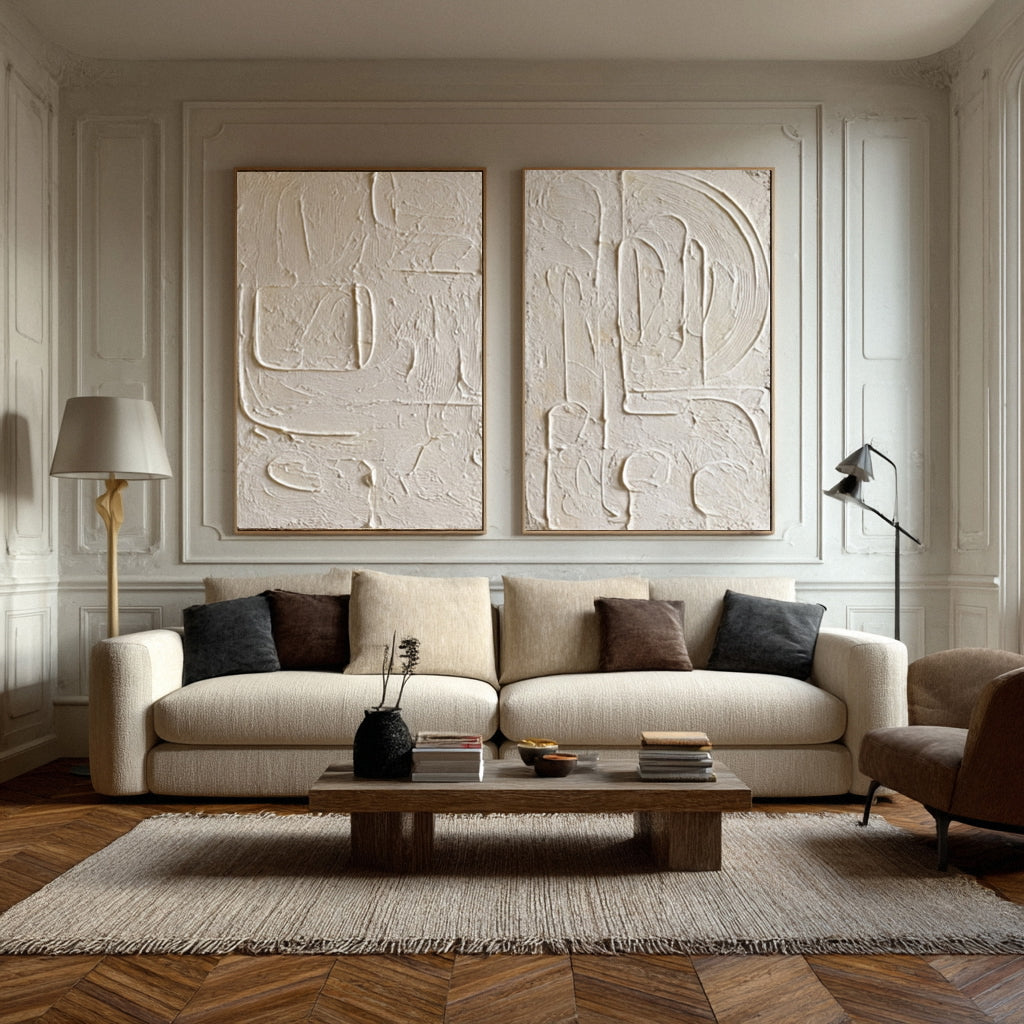 Modern Organic Abstract Wall Art Duo  #WG 012