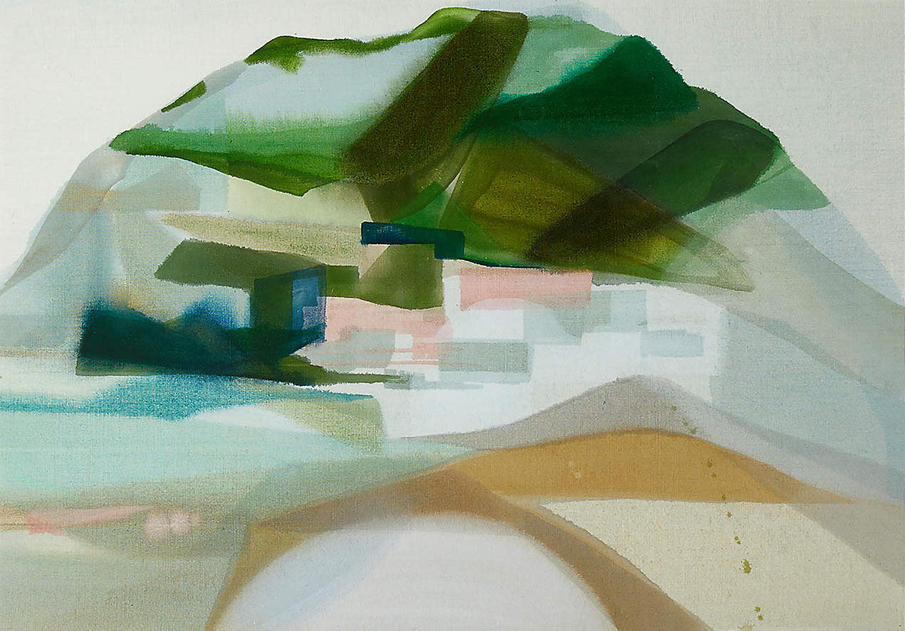Abstract Hill and Valley, Blended Green and Beige #BGA 061