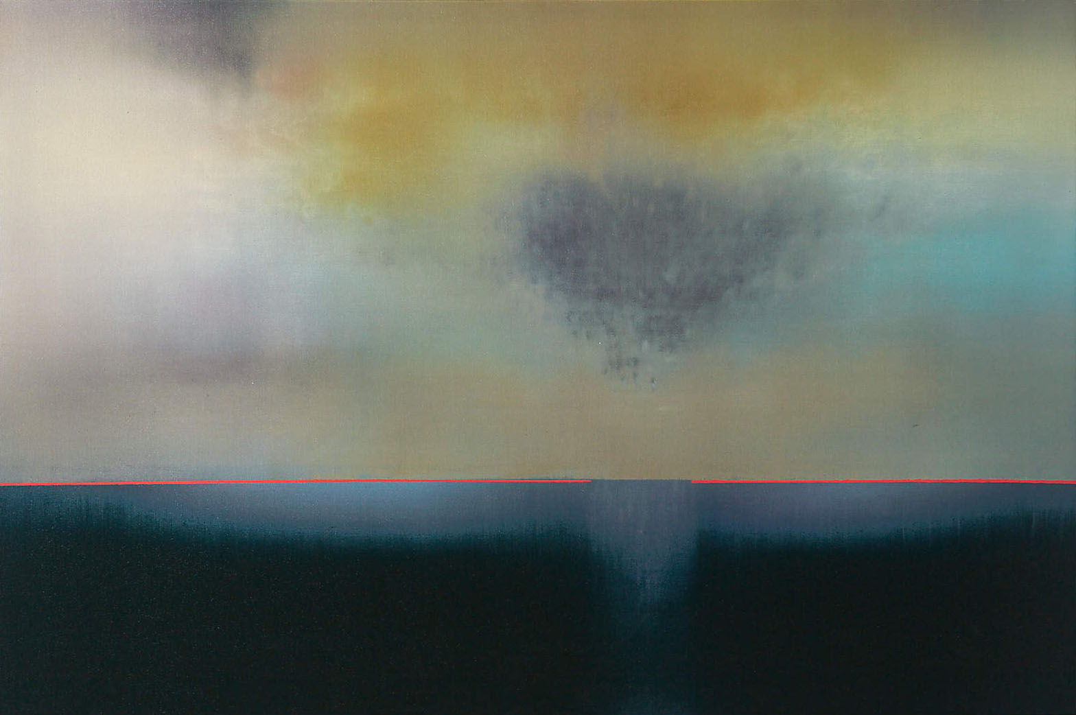Soft Color Landscape with Distinct Horizon, Minimalist Art #BGA 067