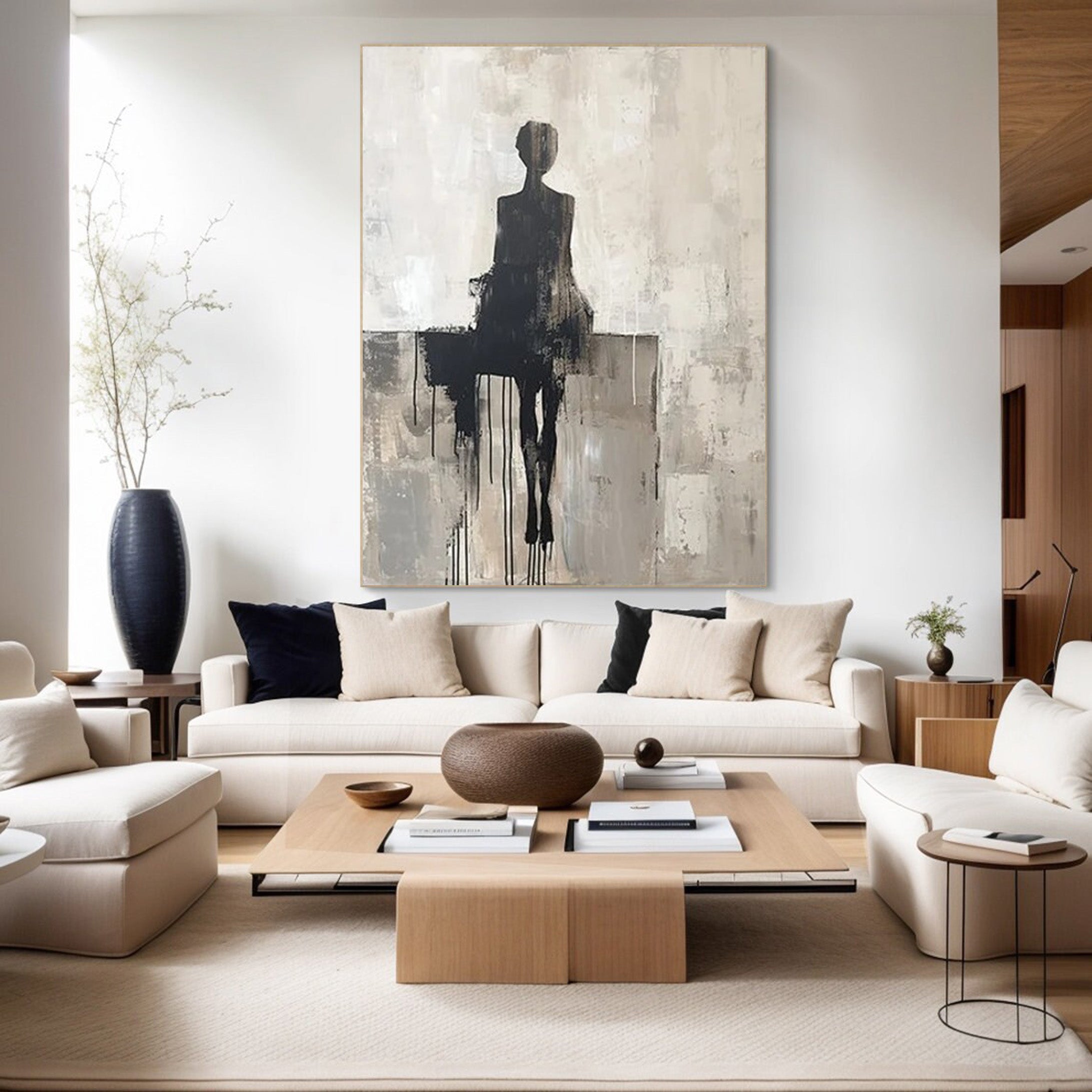 Echo of Self: Abstract Figure Painting, Contemporary Wall Art #BGA 125