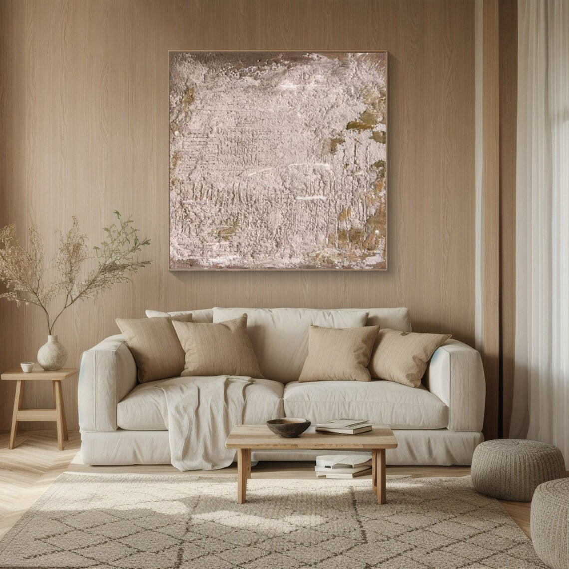 Contemporary Abstract Painting, Tactile Plaster Wall Art #BGA 156