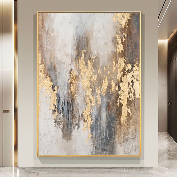 Beige & Brown Abstract Painting #BBA 007