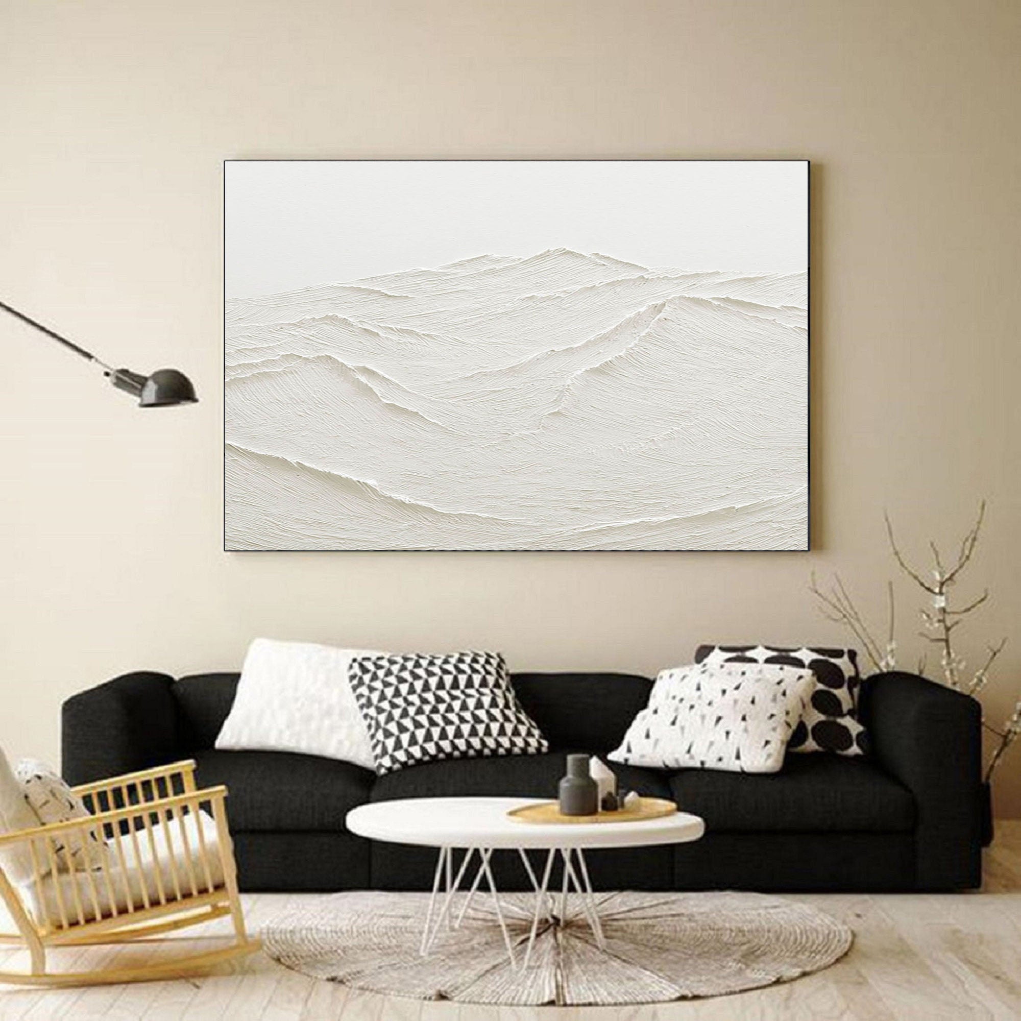 White Abstract Painting #LL 012