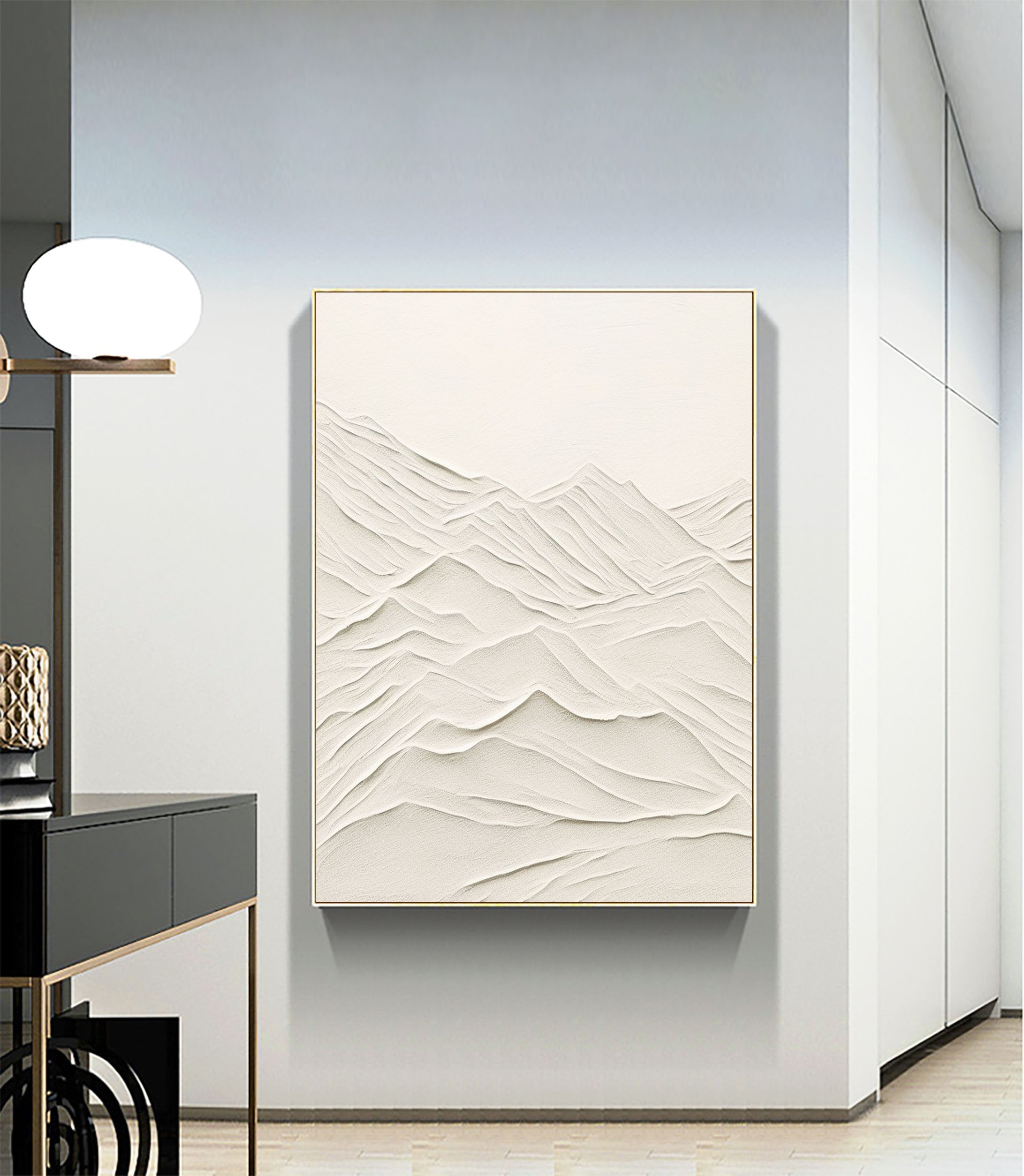 White Abstract Painting #LL 004