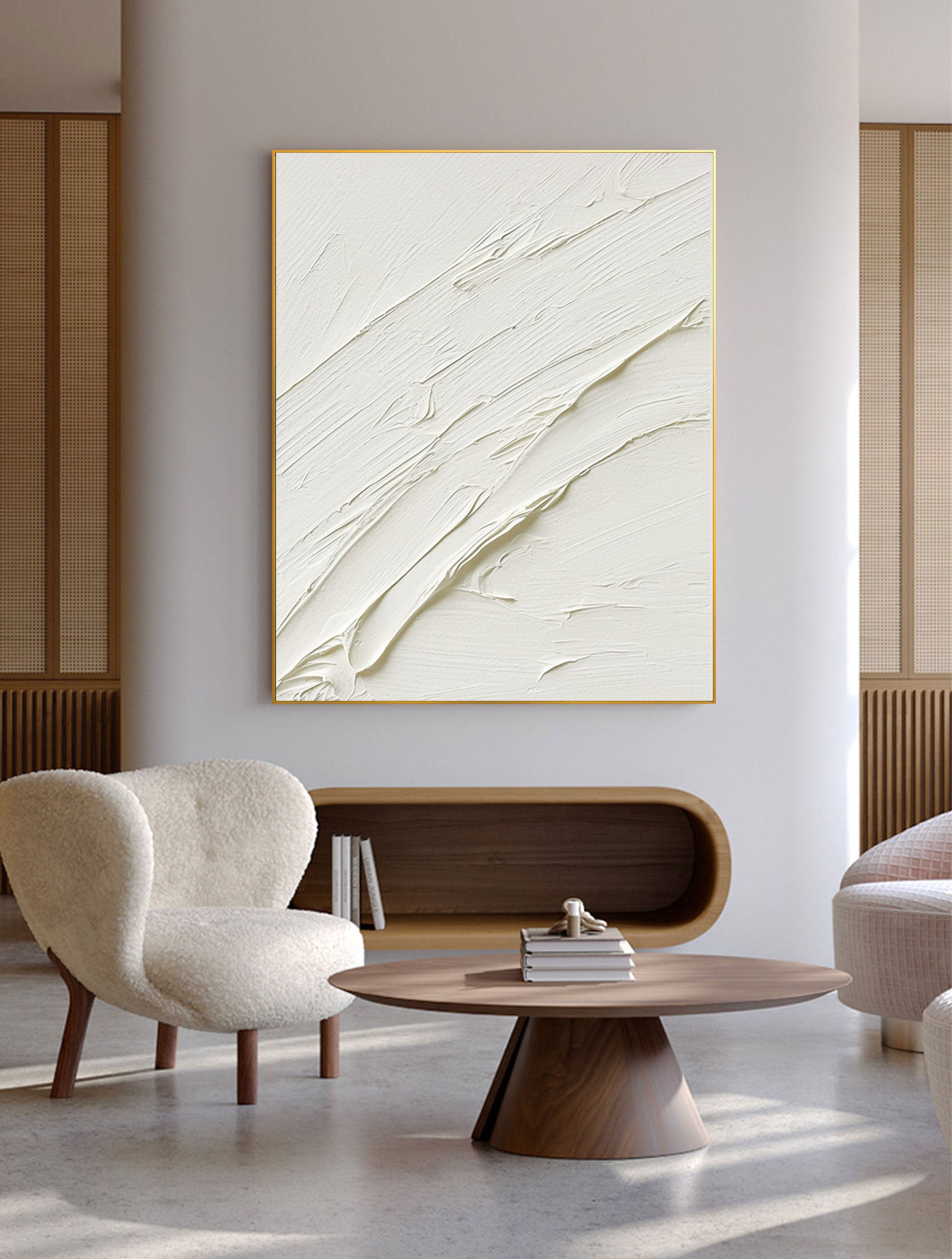 White Abstract Painting #LL 007