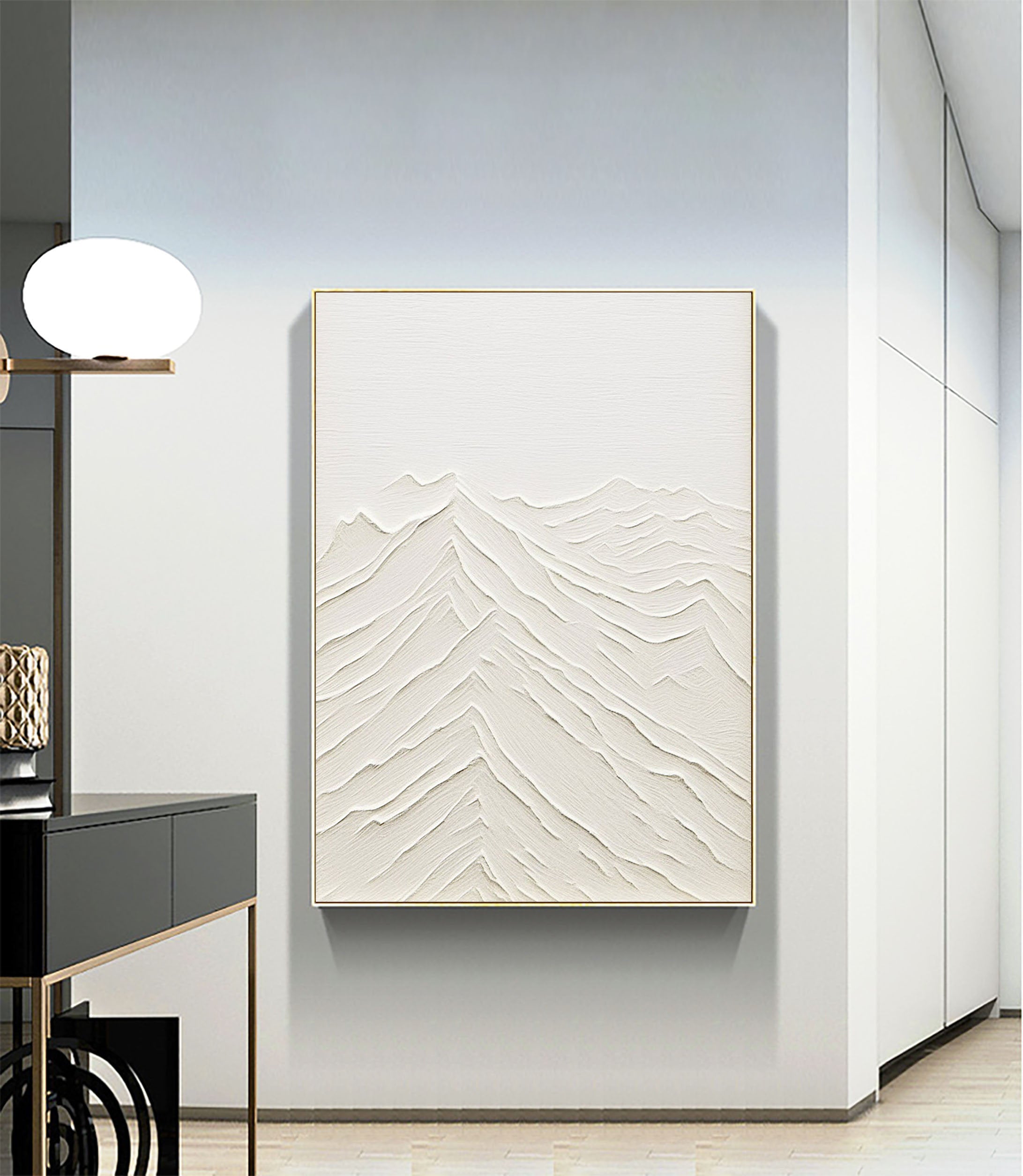 White Abstract Painting #LL 001