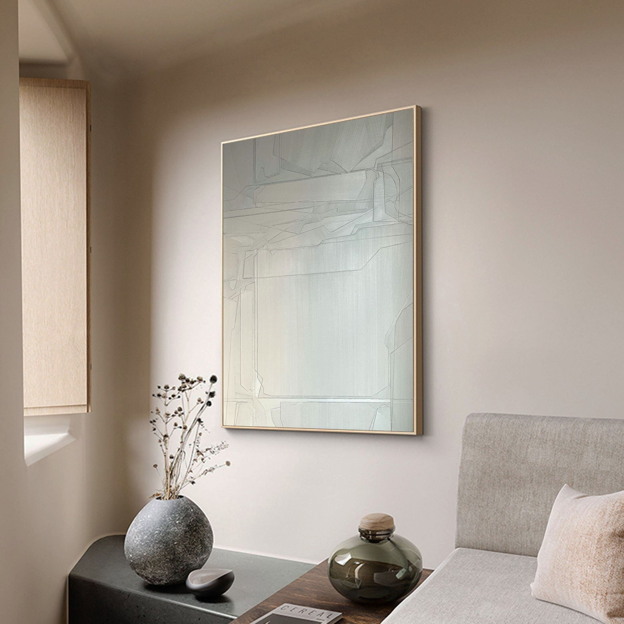 White Abstract Painting #LL 005