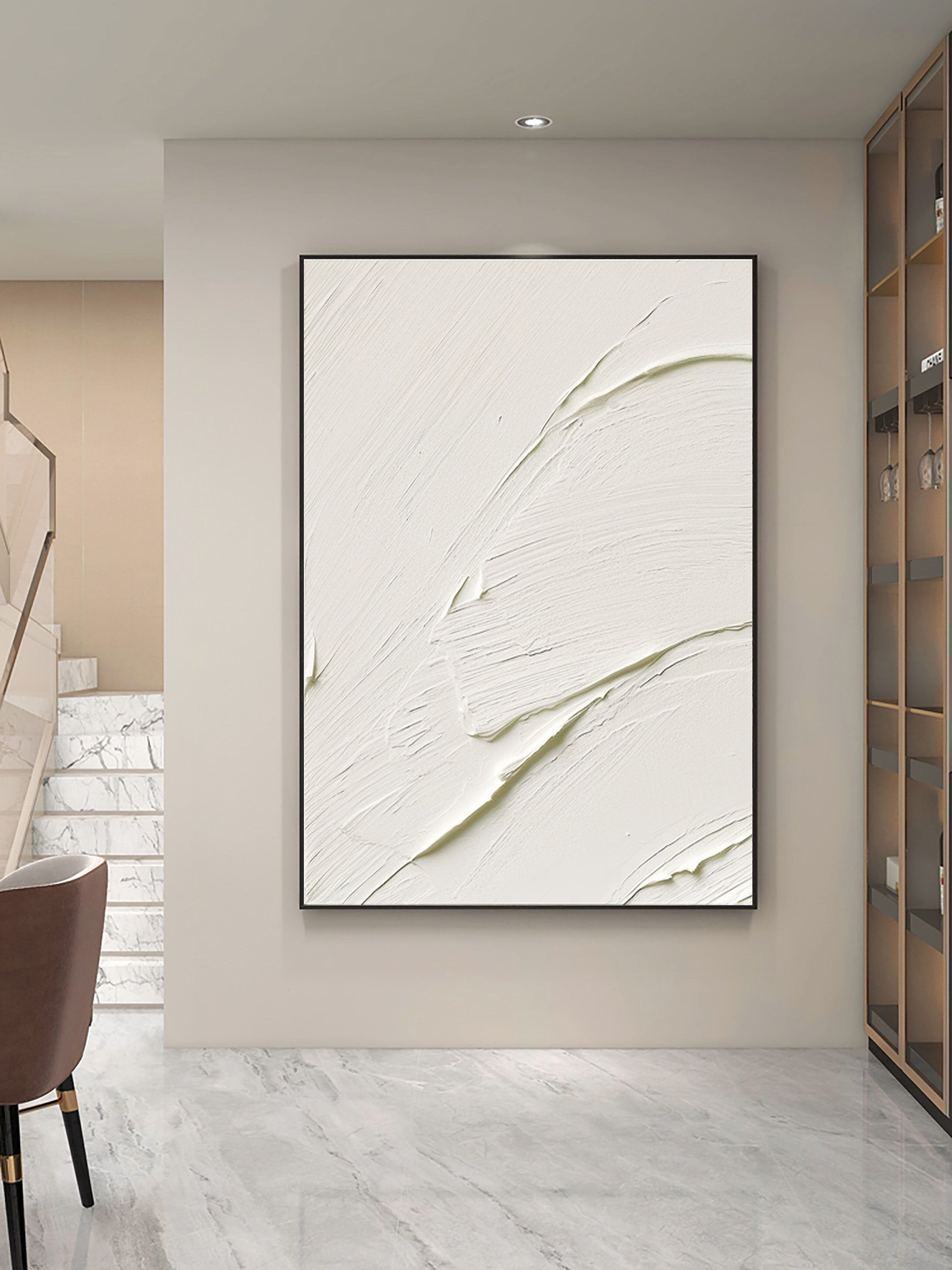 White Abstract Painting #LL 006