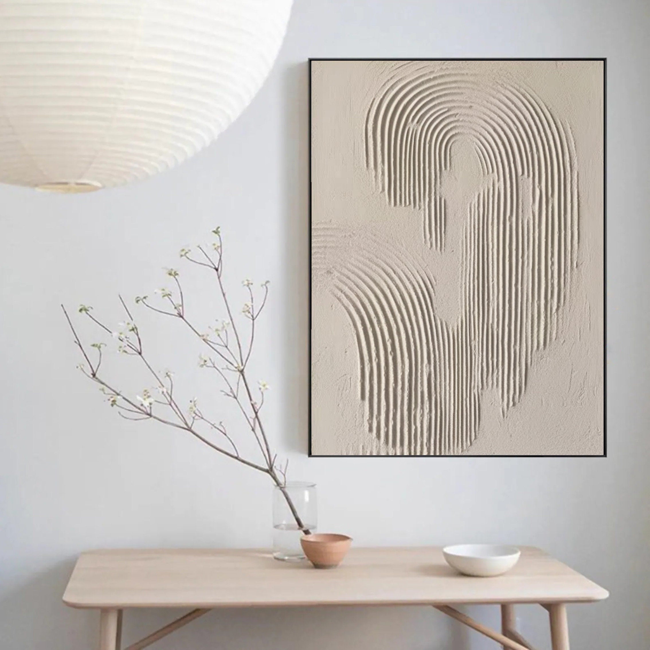 Beige & Brown Abstract Painting #CXA 010