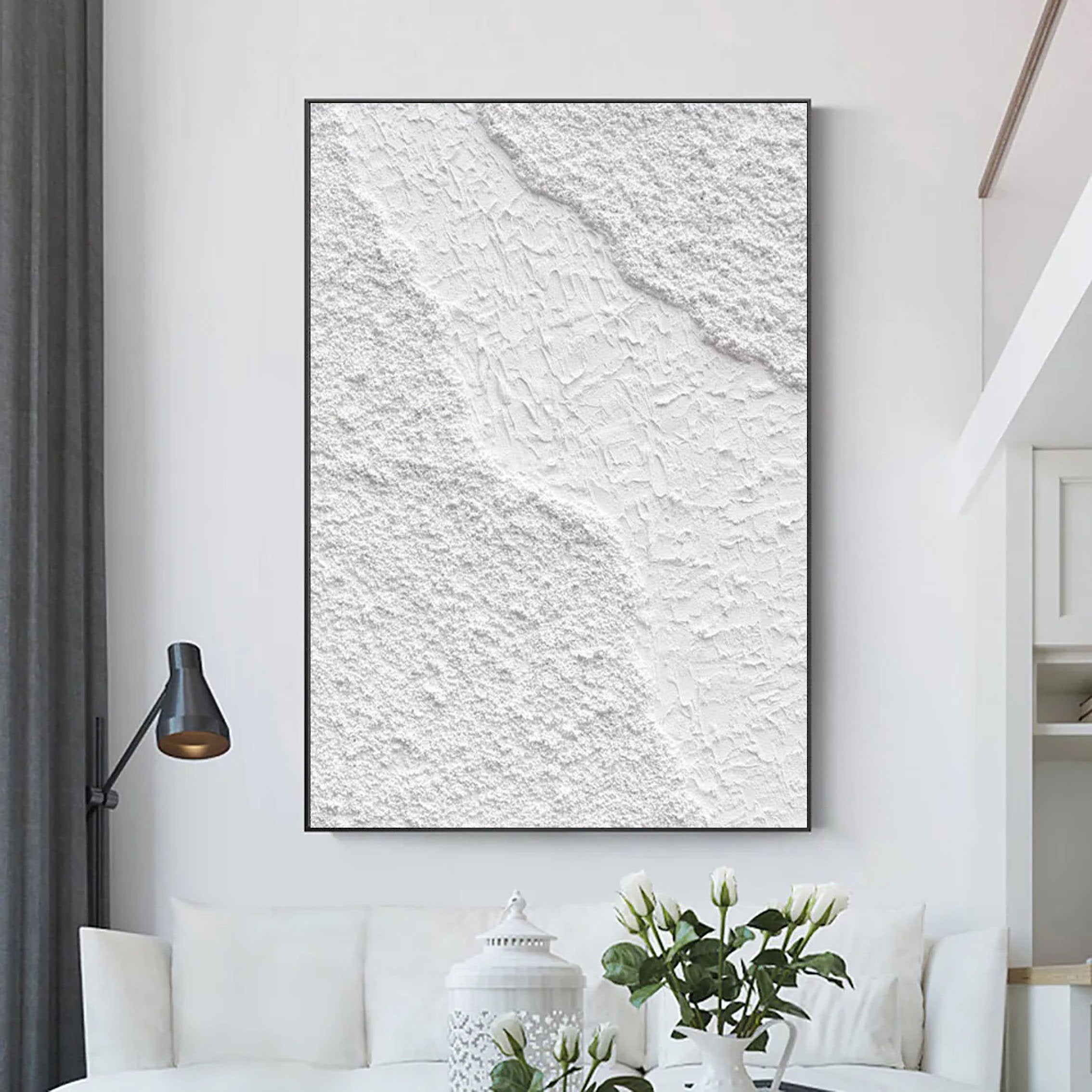 White Abstract Painting #LL 008