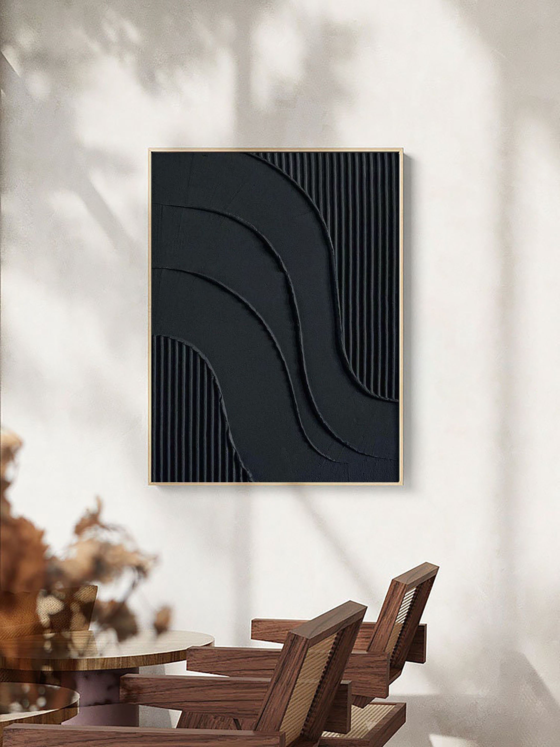 Black & White Abstract Painting #CXA 002