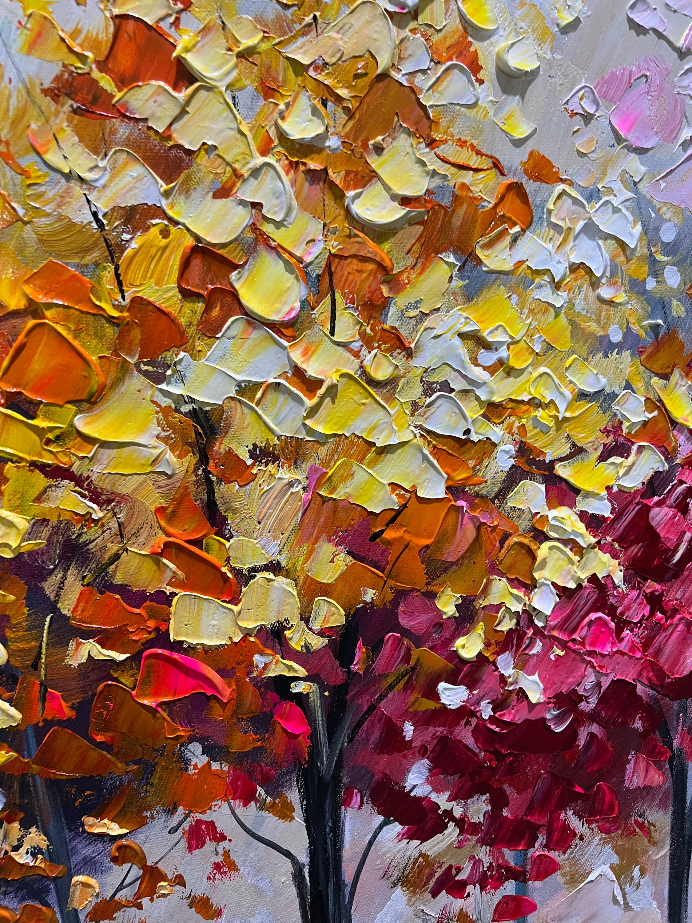 Large Colorful Tree Abstract Wall Art for Home Decor #FT 010